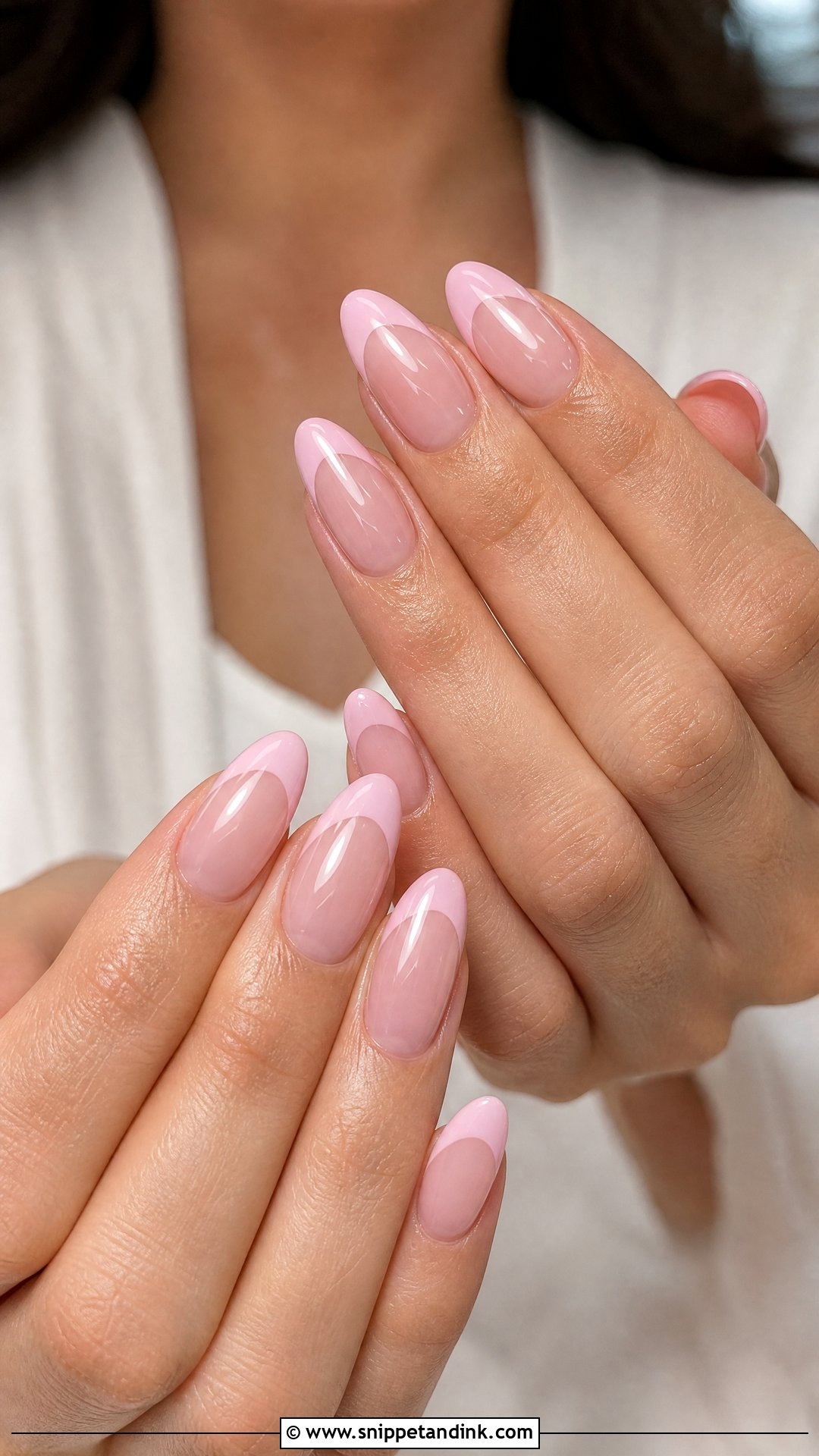 Pink French Tip Wedding Nails - Snippet and Ink - 25 Fun Wedding Nails