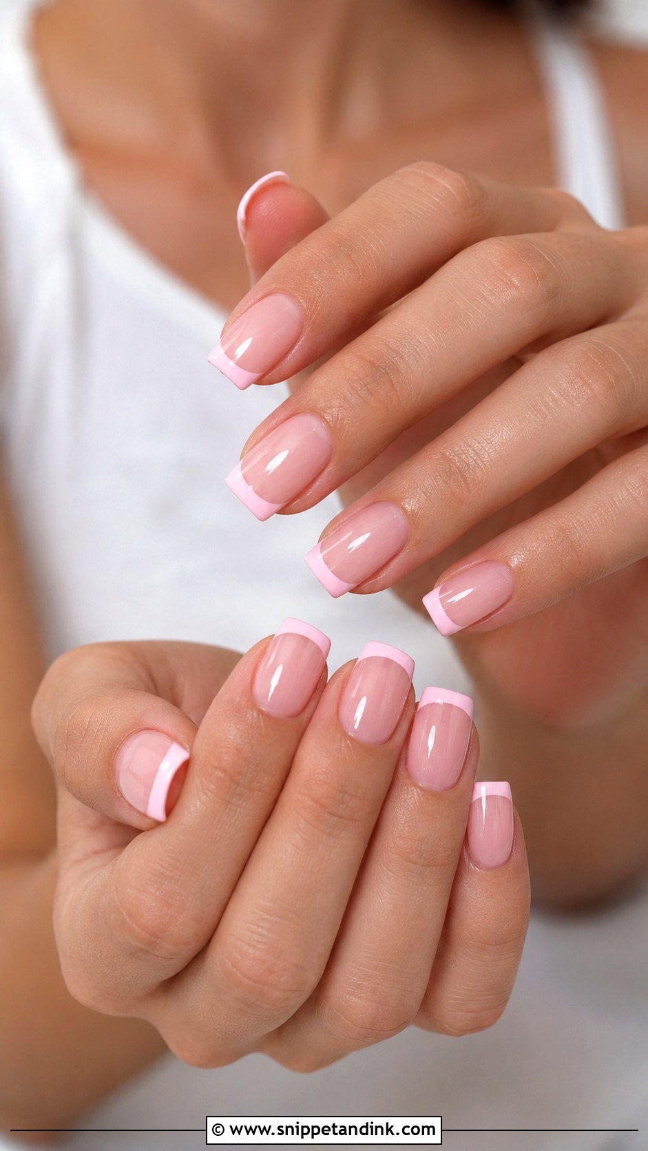 Pink French Tip Wedding Nails - Snippet and Ink - 30 Pink Wedding Nails