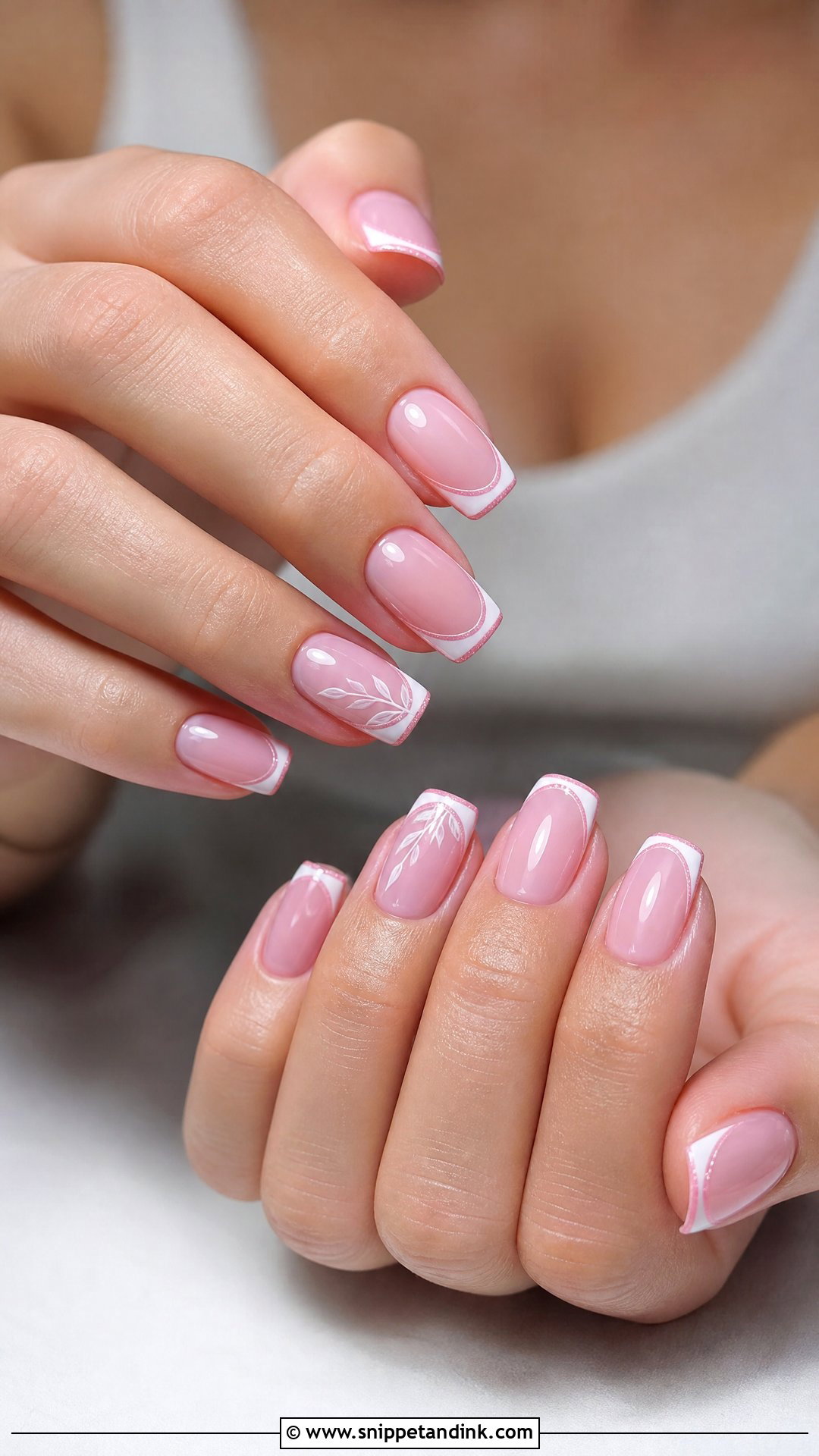 Pink French Wedding Nails - Snippet and Ink - 35 Wedding Nails for Bride