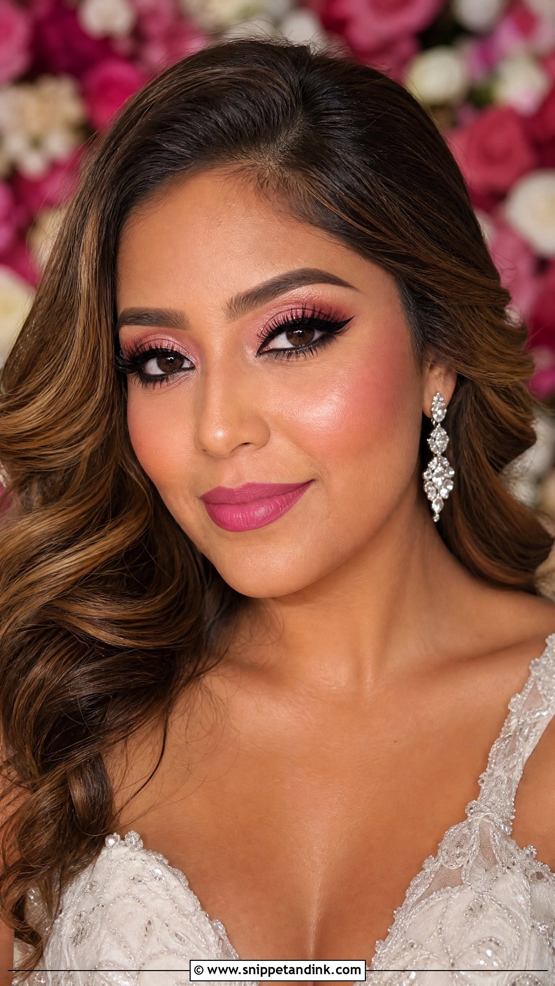 Pink Glam Bridal Makeup - Snippet and Ink - 25 Pink Bridal Makeup Ideas