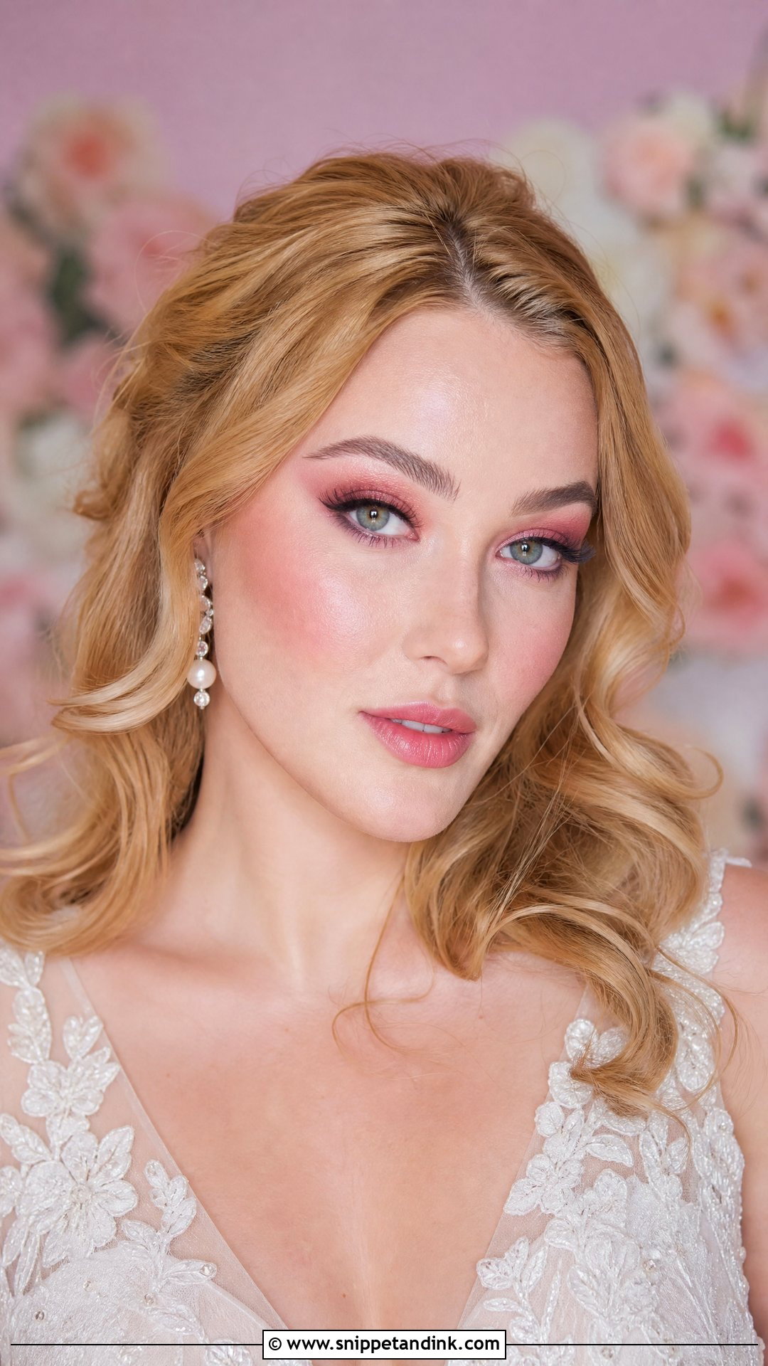 Pink Glam Bridal Makeup - Snippet and Ink - 20 Bold Bridal Makeup Ideas