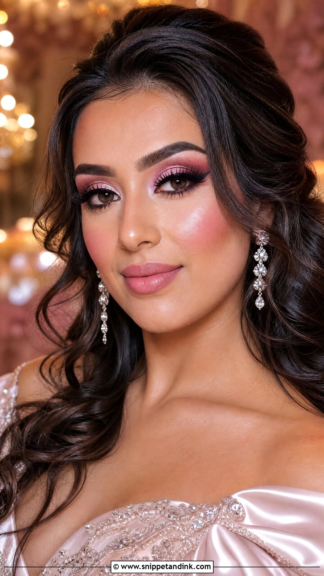 Pink Glam Wedding Makeup - Snippet and Ink - 25 Pink Wedding Makeup Ideas
