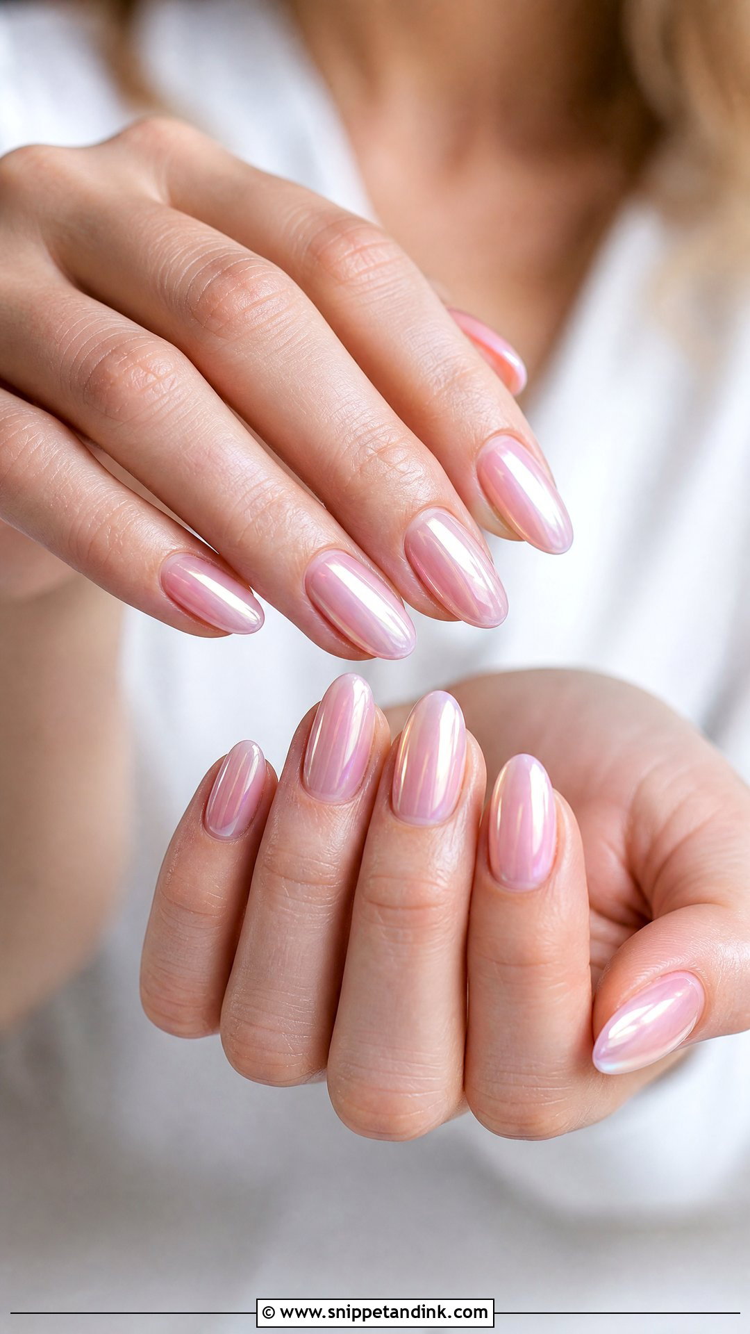 Pink Glazed Wedding Nails - Snippet and Ink - 20 Simple Elegant Wedding Nails