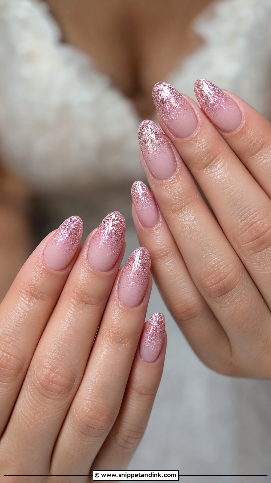 Pink Glitter Bridal Nails - Snippet and Ink - 25 Pink Bridal Nails