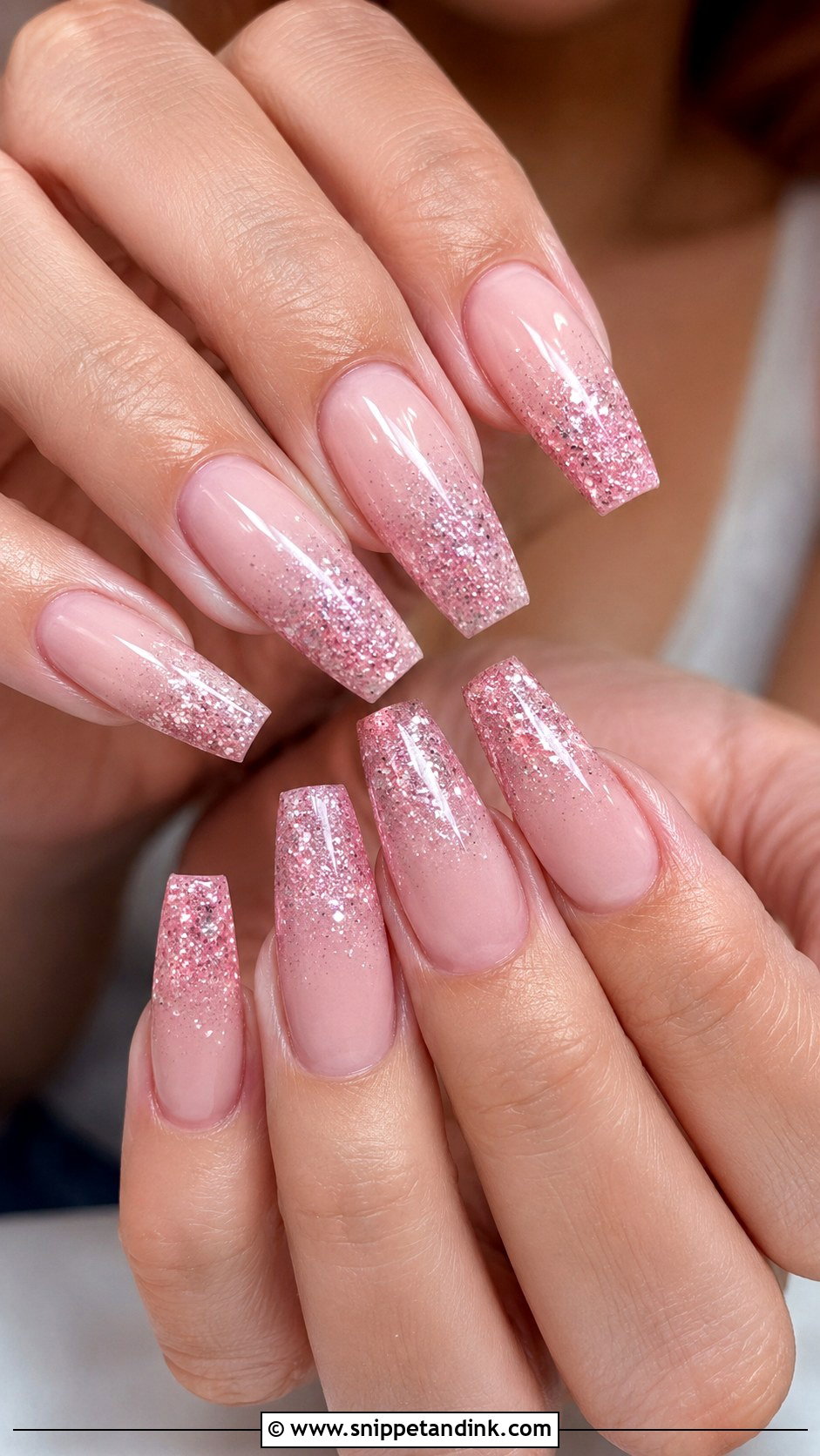 Pink Glitter Bridal Nails - Snippet and Ink - 20 Pink Bridal Nails Brides