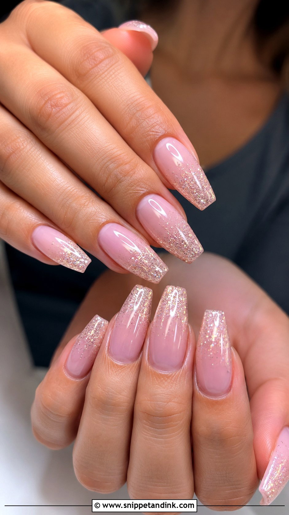 Pink Glitter Ombre Wedding Nails - Snippet and Ink - 20 Pink Wedding Nails for Bride