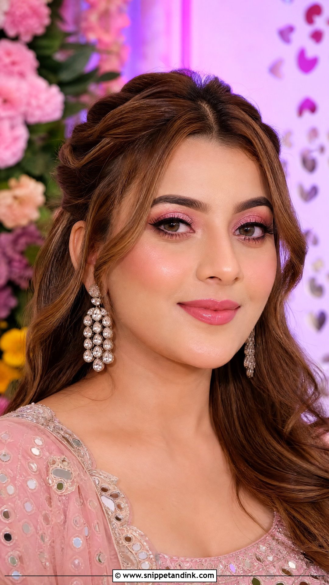 Pink Glitter Party Makeup - Snippet and Ink - 25 Party Makeup for Indian Wedding Ideas