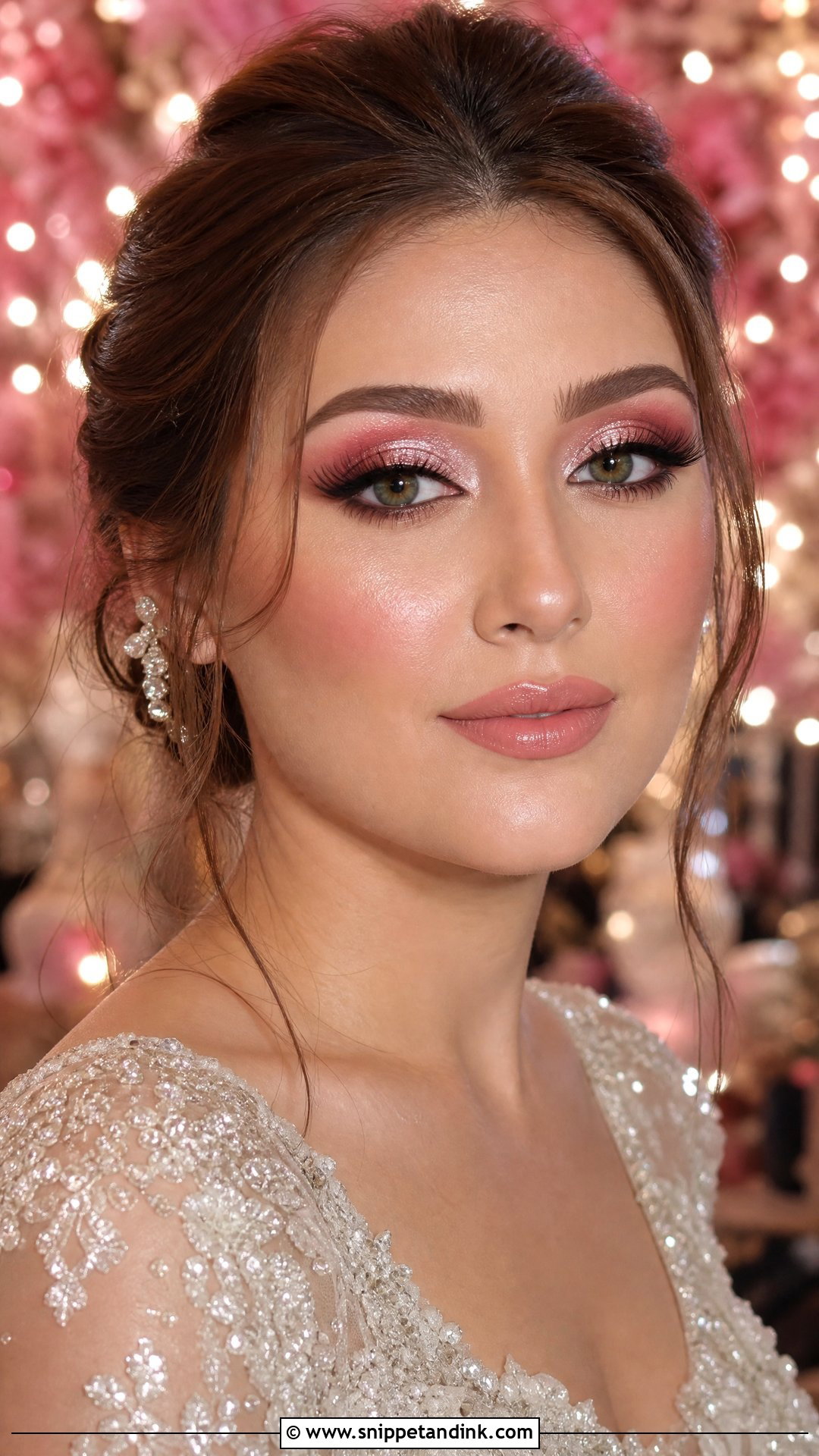 Pink Glitter Wedding Makeup - Snippet and Ink - 25 Pink Wedding Makeup Ideas