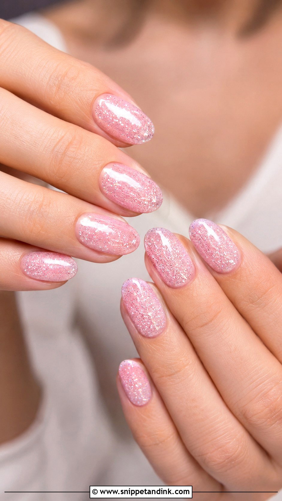 Pink Glitter Wedding Nails - Snippet and Ink - 20 Sparkly Wedding Nails