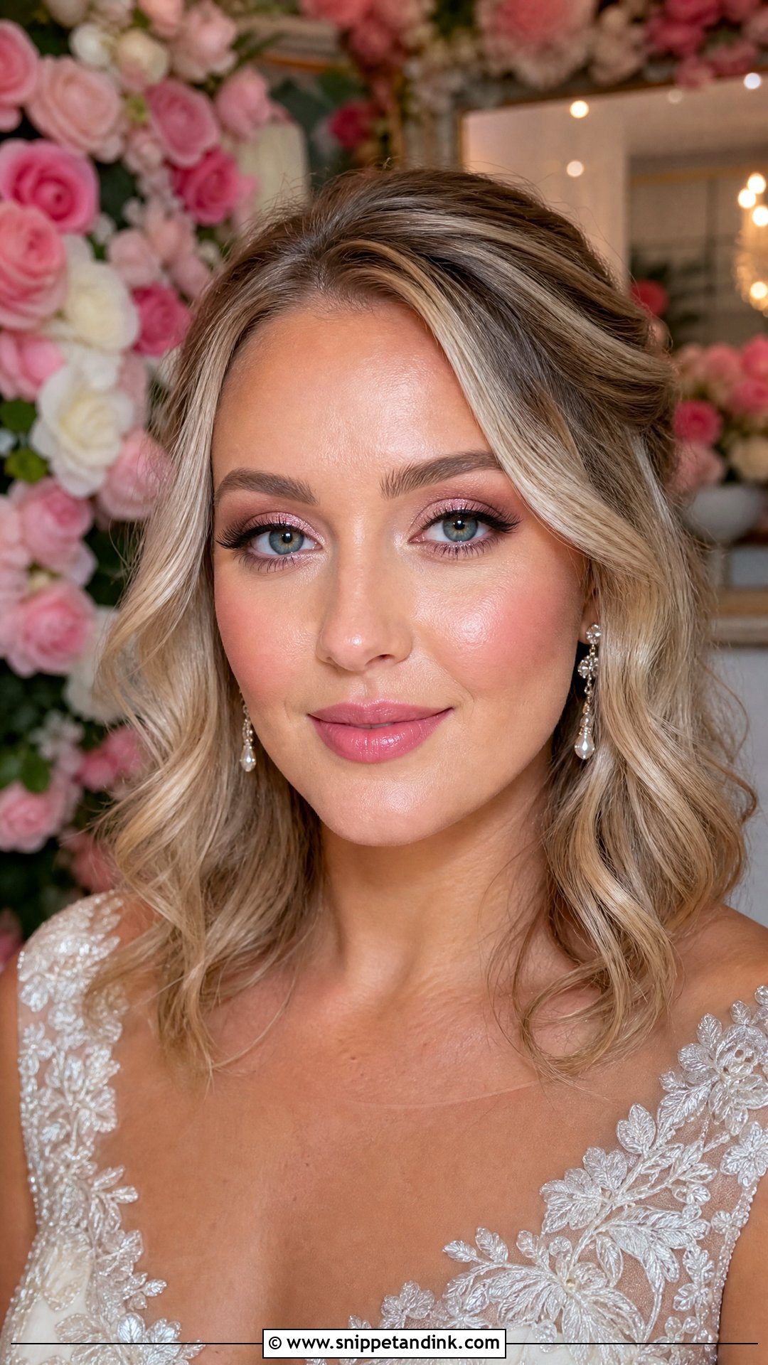 Pink Glowy Bridal Makeup For Brown Eyes - Snippet and Ink - 25 Glowy Bridal Makeup for Brown Eyes