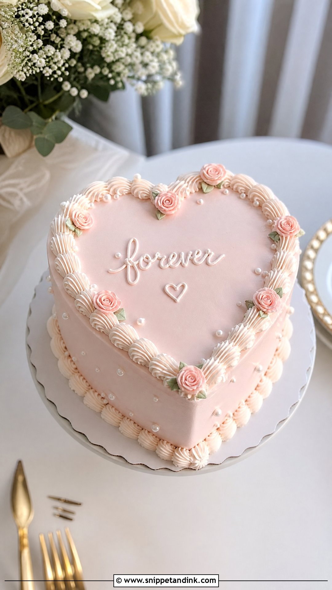 Pink Heart Mini Wedding Cake - Snippet and Ink - 25 Pink Heart Cake Ideas for Wedding