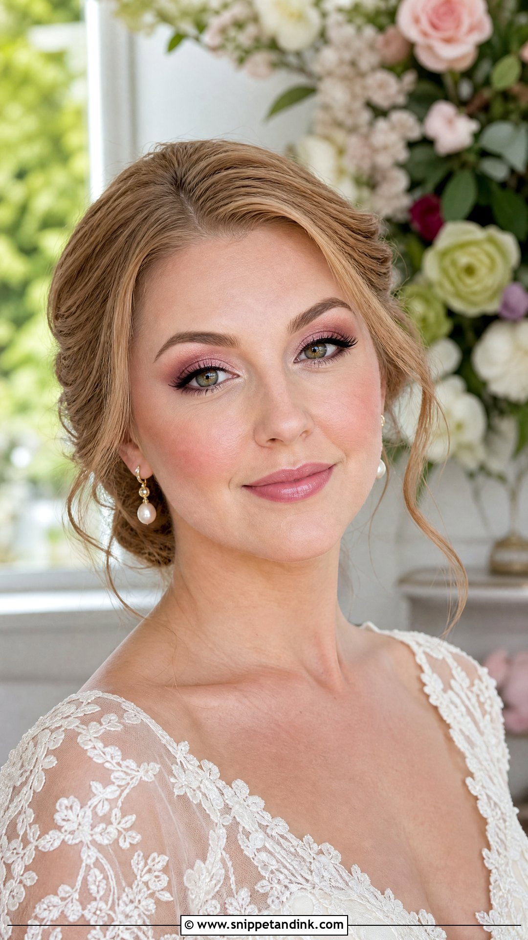 Pink Hooded Eye Bridal Makeup - Snippet and Ink - 20 Hooded Eye Bridal Makeup Ideas