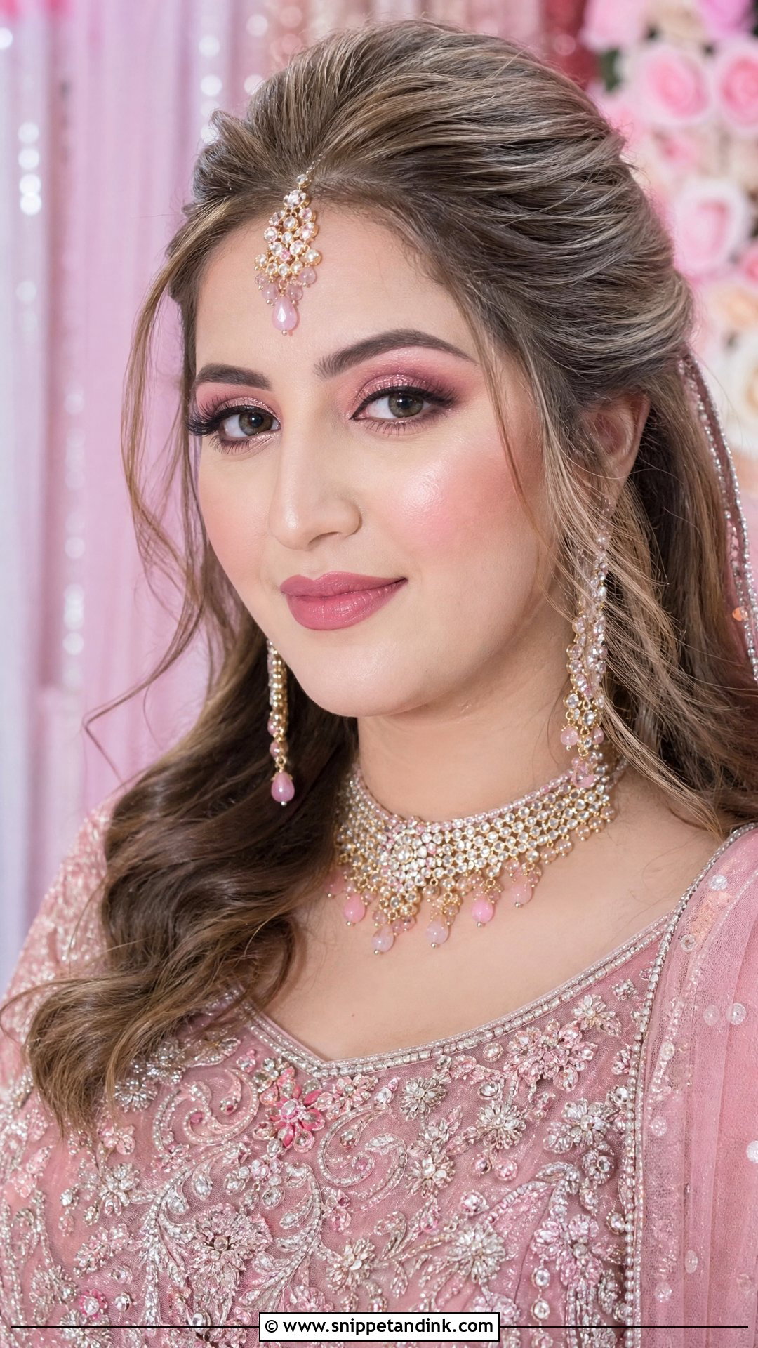 Pink Indian Bridal Makeup - Snippet and Ink - 20 Indian Wedding Bride Makeup Looks