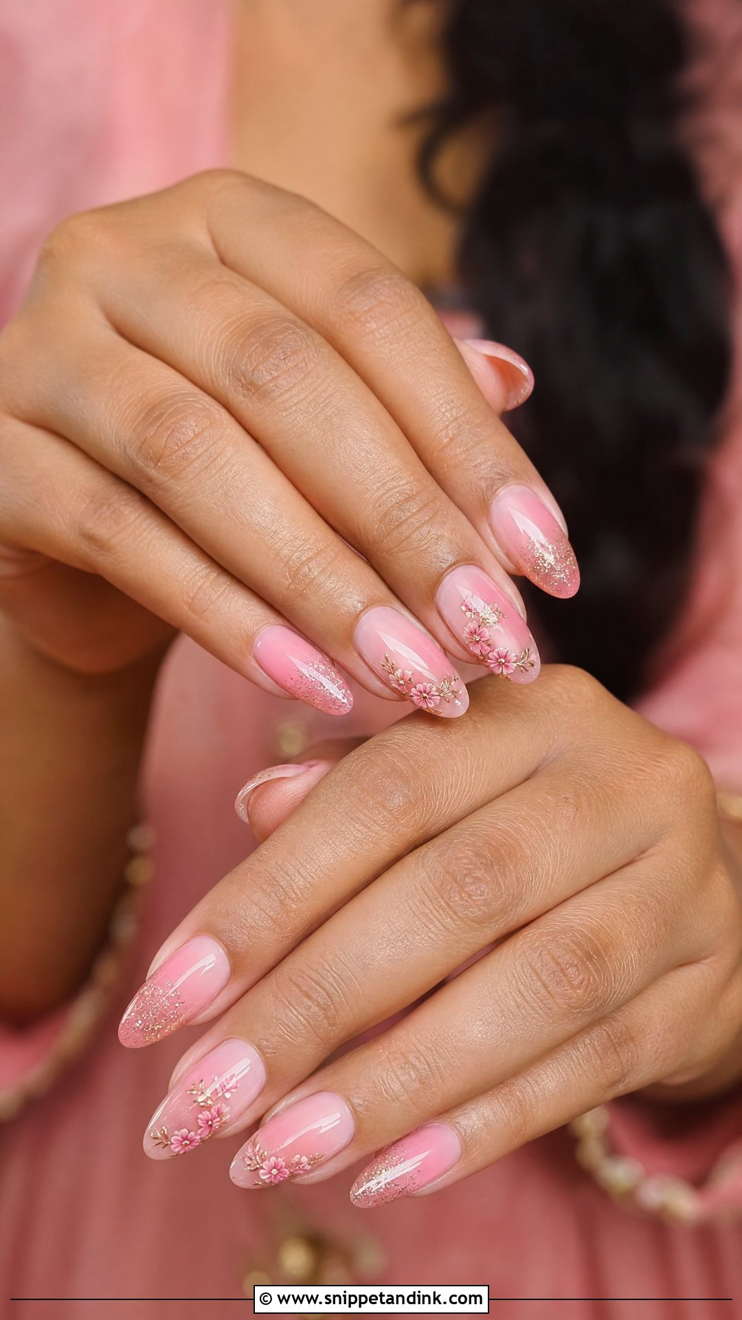 Pink Indian Wedding Nails - Snippet and Ink - 25 Nails for Indian Wedding