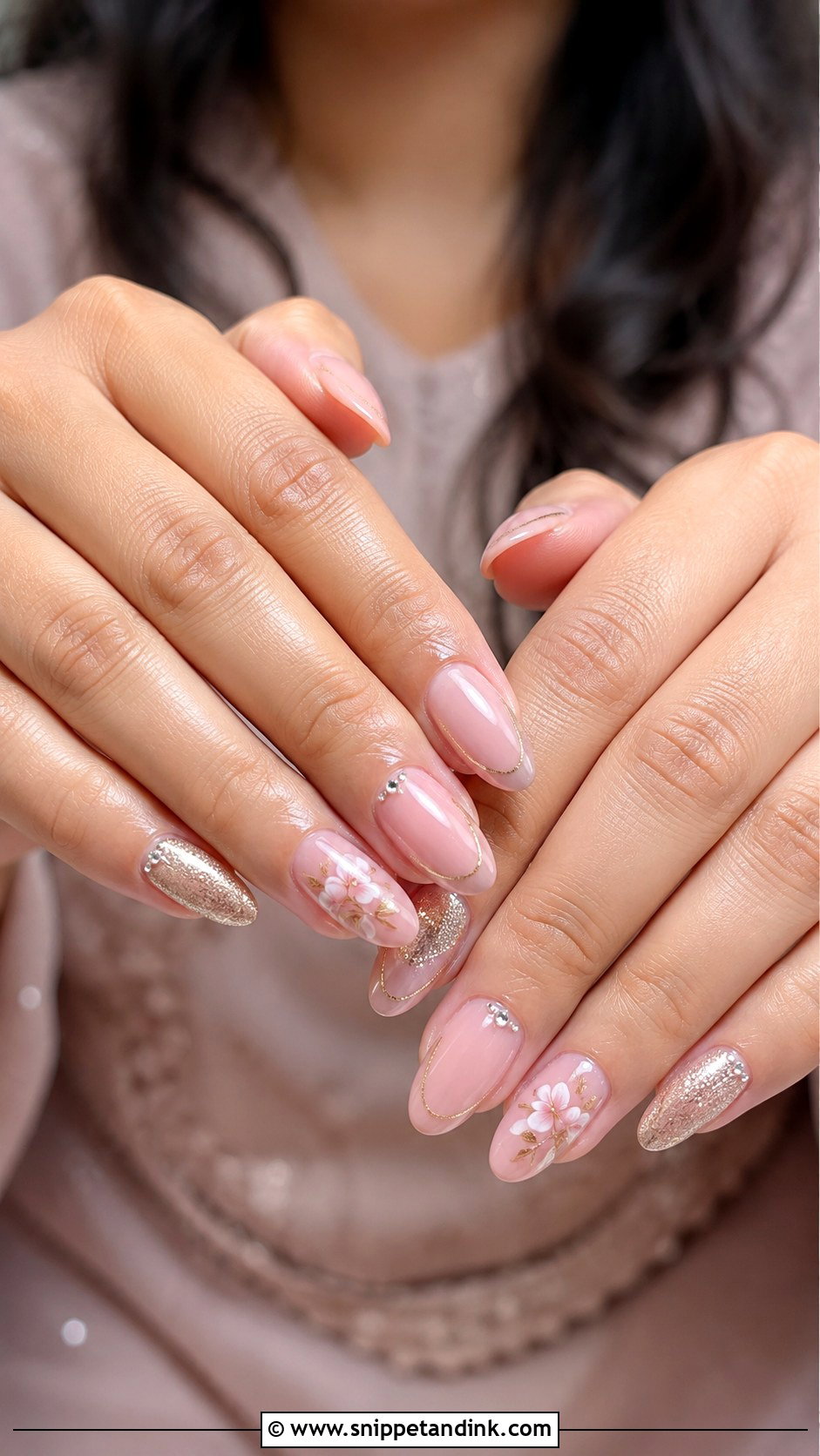 Pink Indian Wedding Nails - Snippet and Ink - 30 Indian Wedding Nails