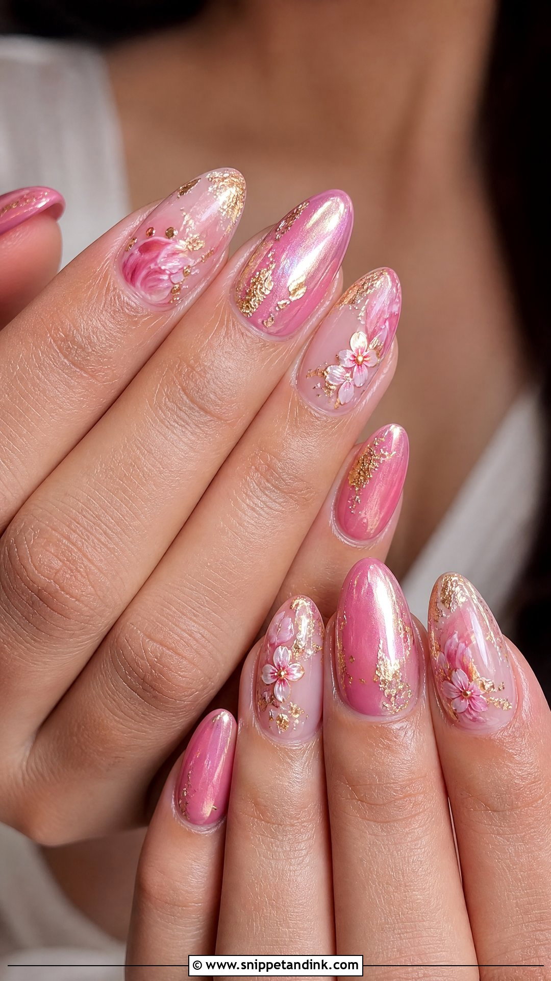 Pink Indian Wedding Nails - Snippet and Ink - 25 Indian Wedding Nail Art Designs
