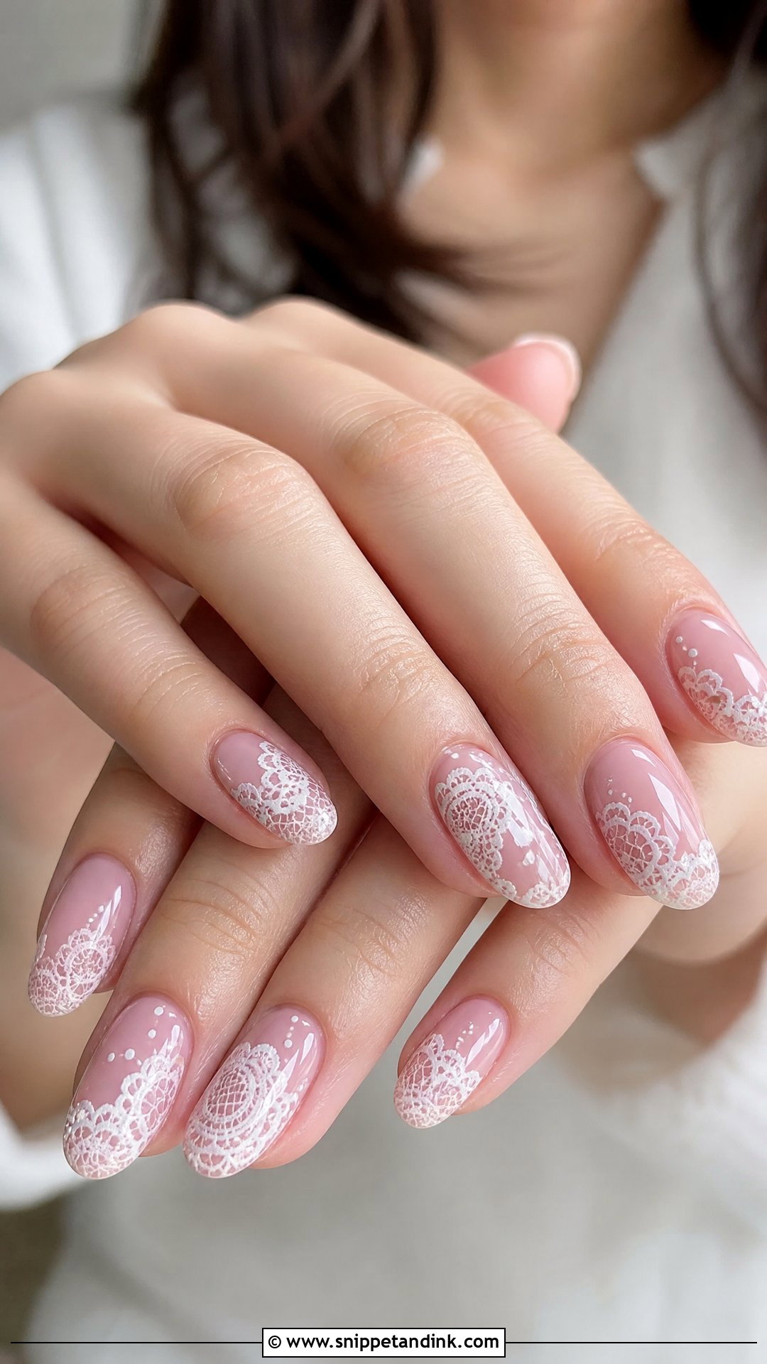 Pink Lace Bridal Nails - Snippet and Ink - 25 Pink Bridal Nails