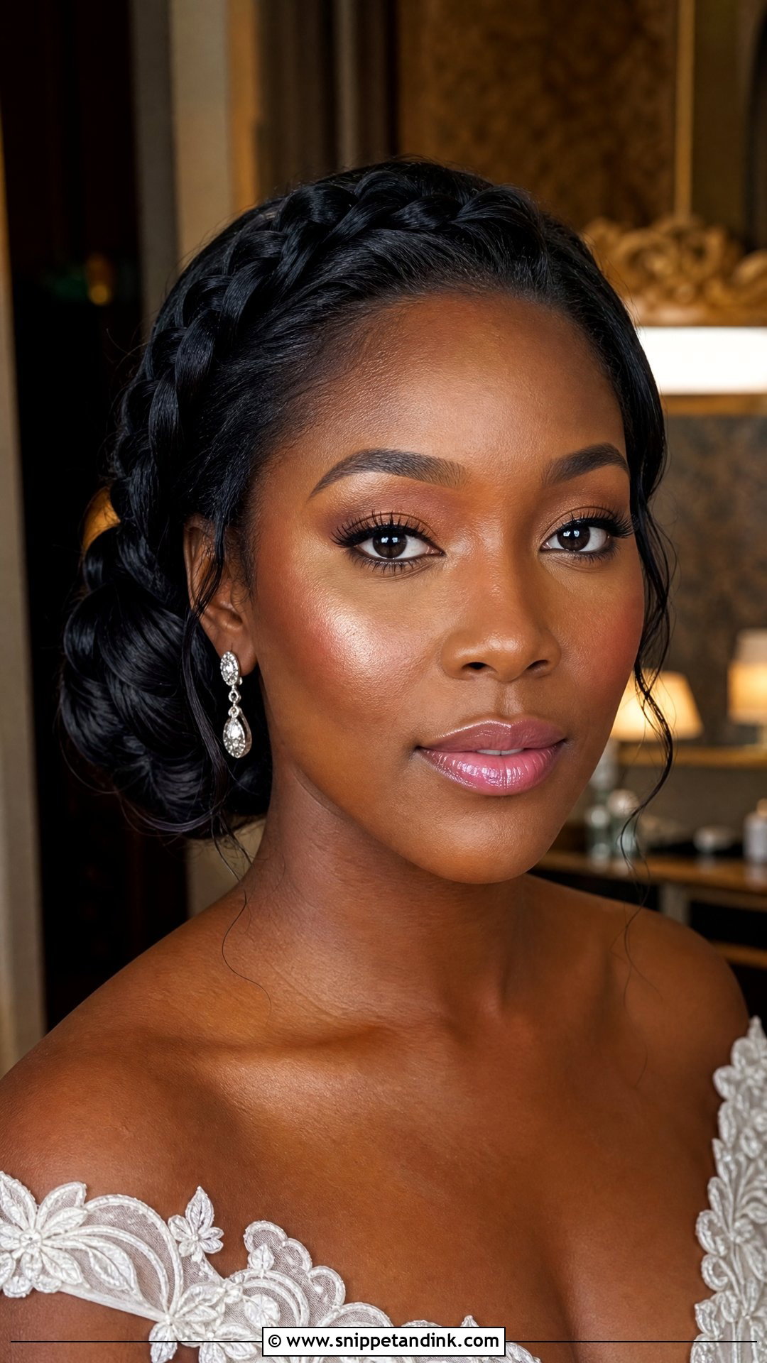 Pink Lip Blushing Bride Makeup - Snippet and Ink - 20 Blushing Bride Makeup Ideas