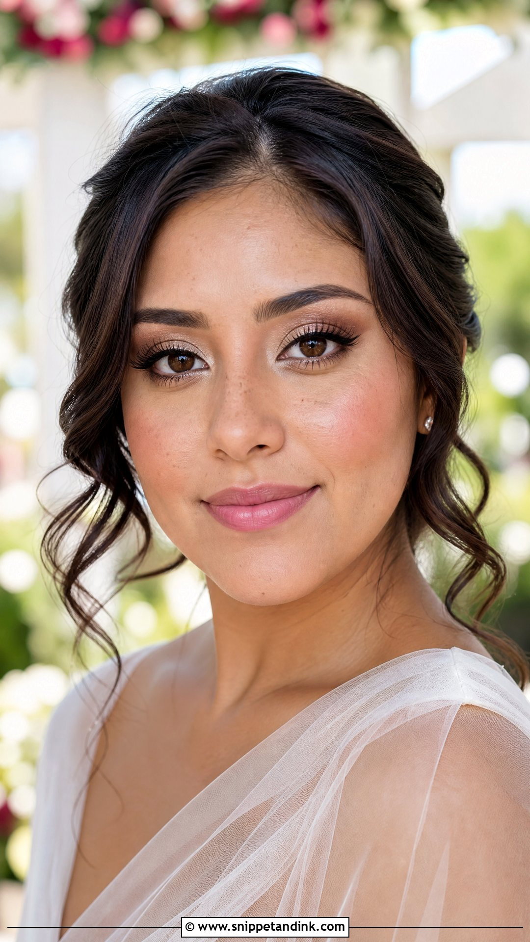 Pink Lip Bridal Makeup With Freckles - Snippet and Ink - 20 Bridal Makeup Freckles