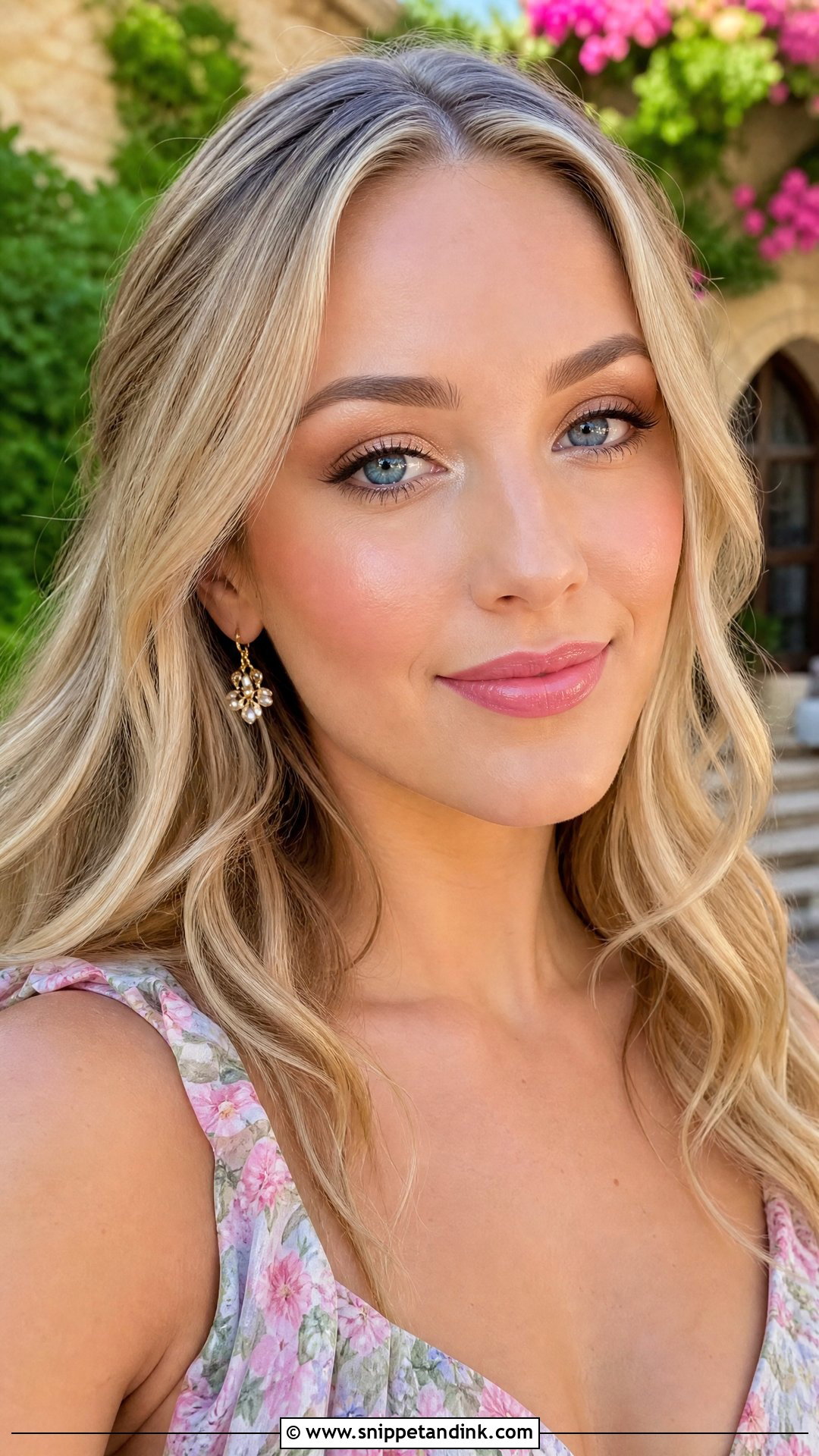 Pink Lip Wedding Guest Makeup For Blue Eyes - Snippet and Ink - 25 Wedding Guest Makeup for Blue Eyes