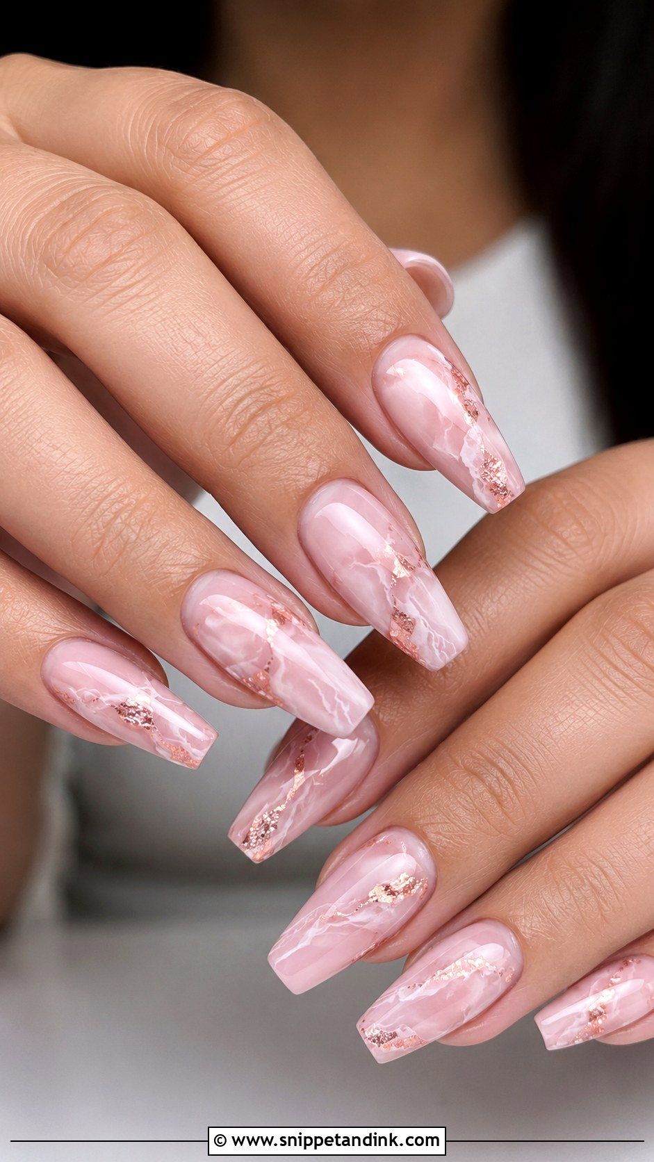 Pink Marble Wedding Guest Nails - Snippet and Ink - 20 Pink Wedding Guest Nails
