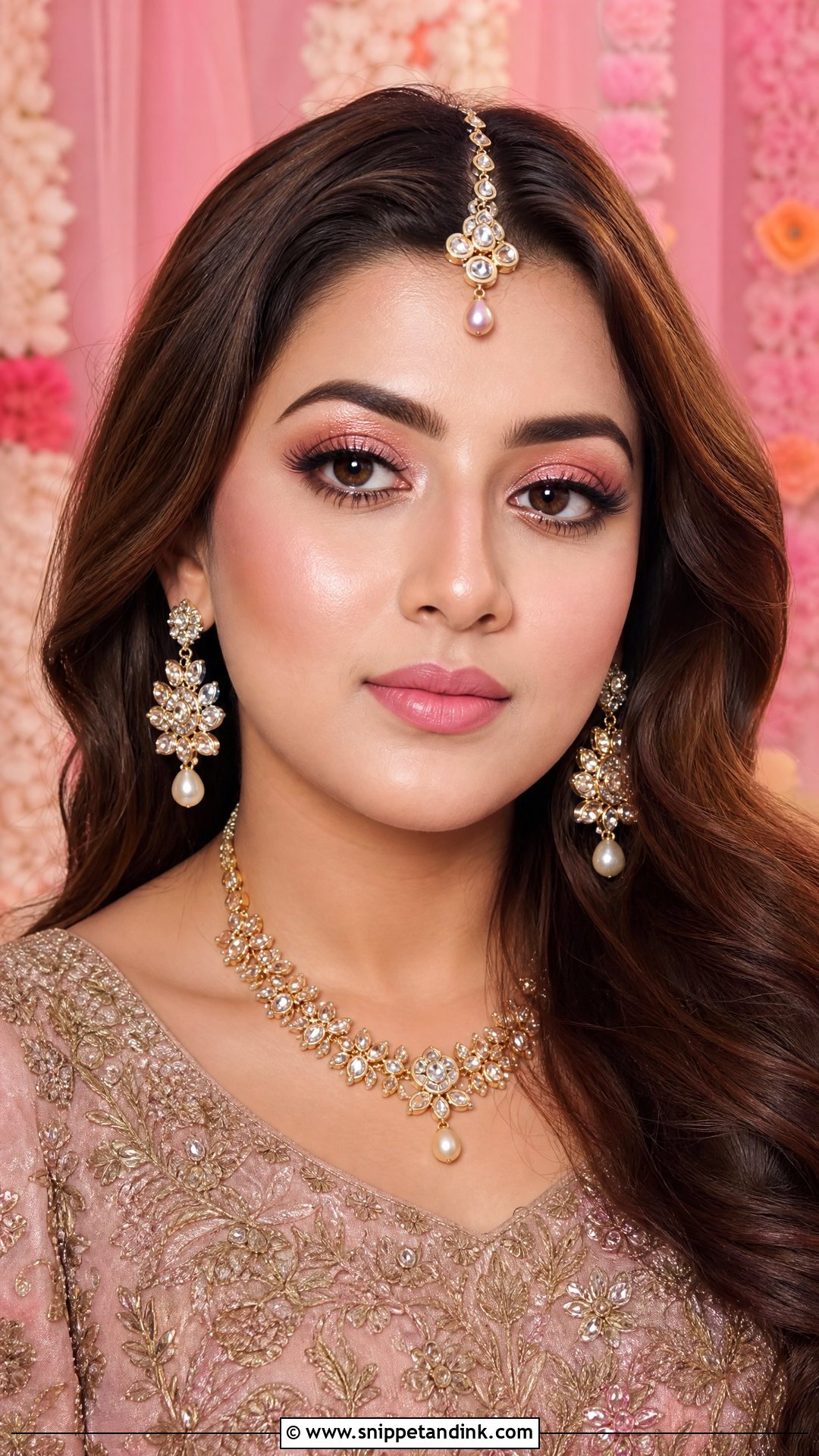 Pink Mehndi Bridal Makeup - Snippet and Ink - 20 Mehndi Bridal Makeup Ideas