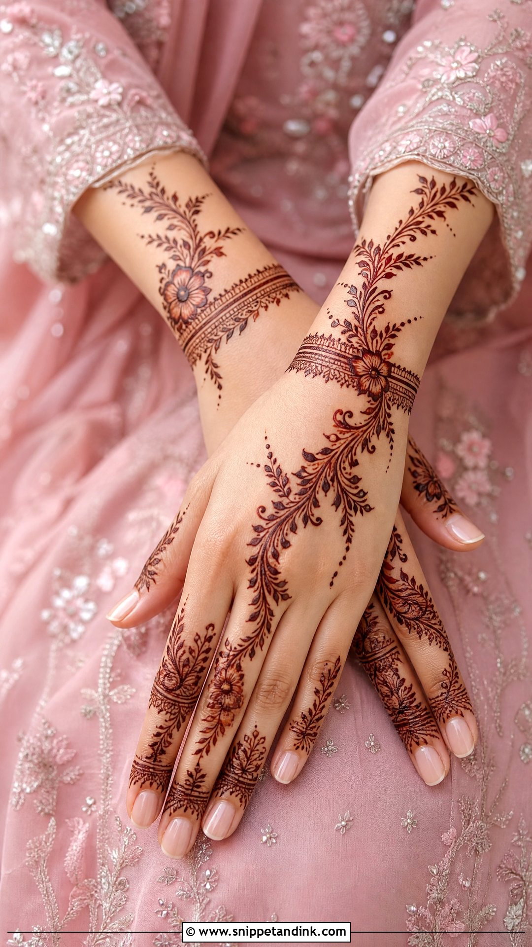 Pink Mehndi Sharara Design - Snippet and Ink - 20 Mehndi Dresses Designs