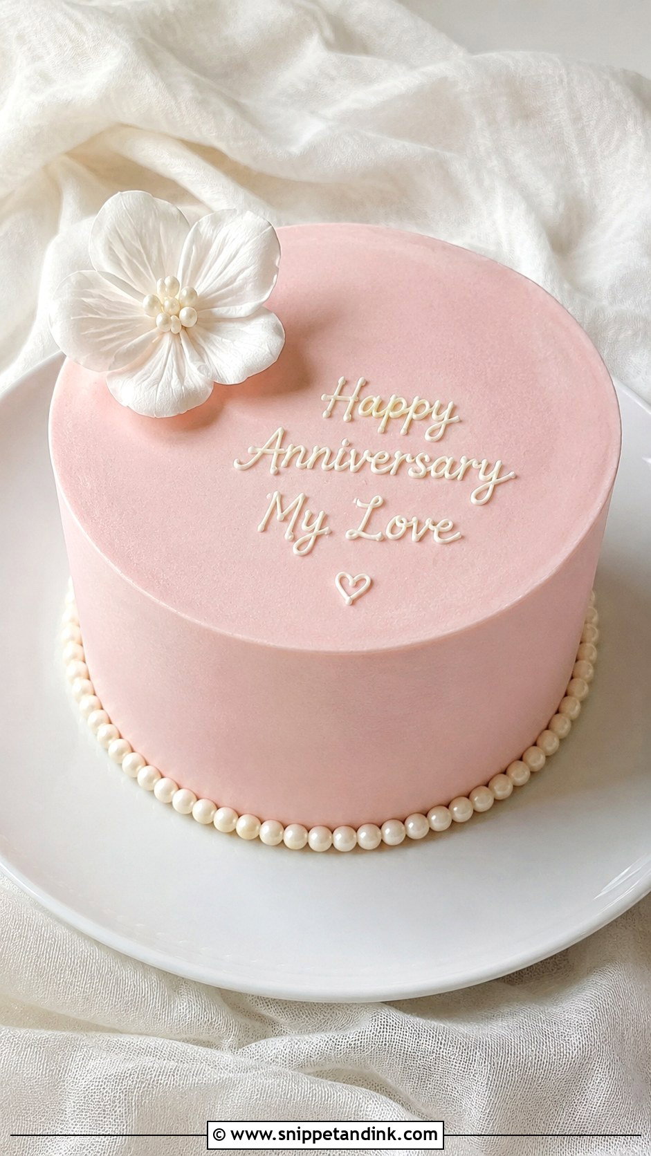 Pink Minimalist Anniversary Cake - Snippet and Ink - 20 Pink Anniversary Cake Ideas