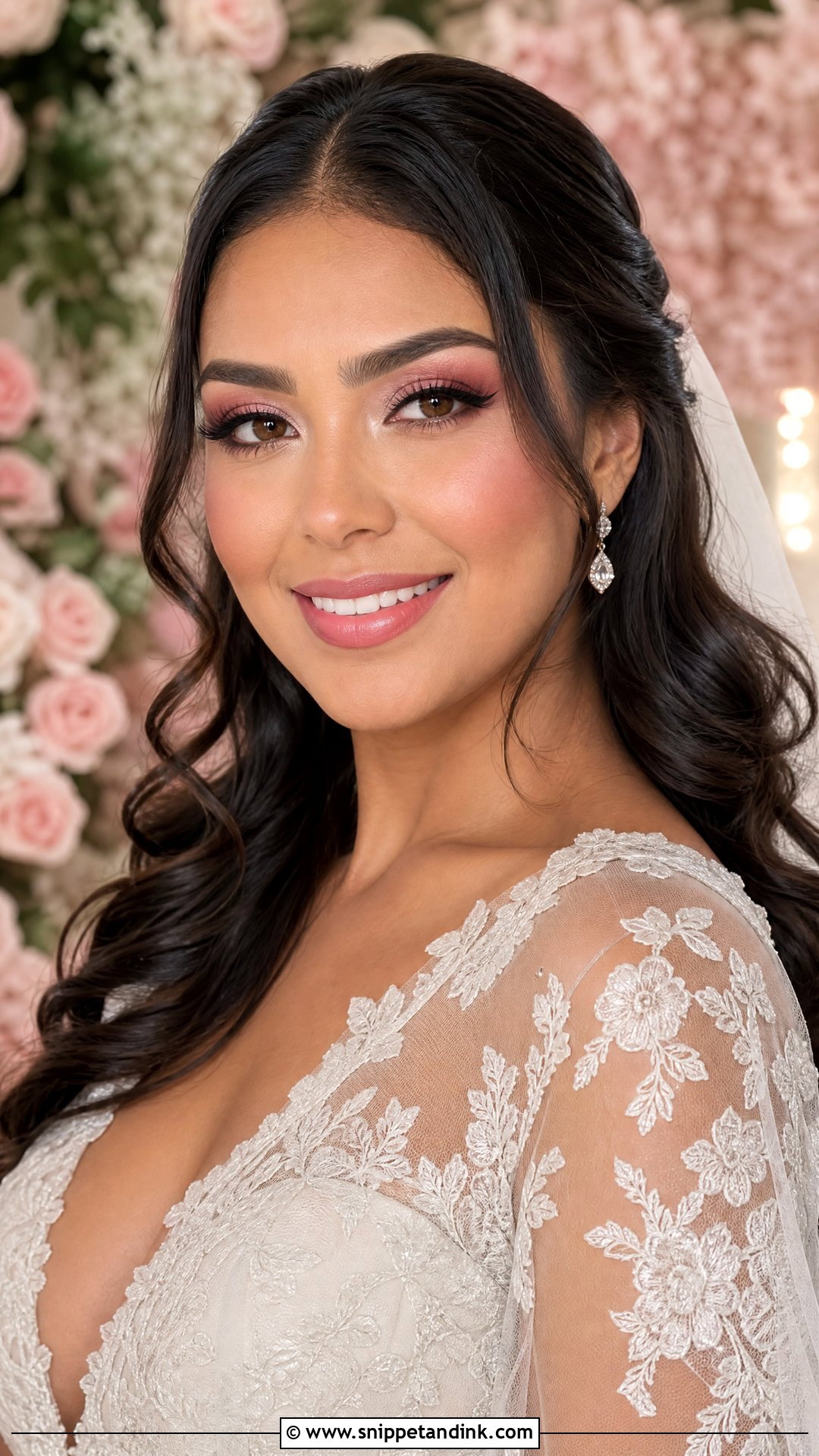 Pink Monochrome Bridal Makeup - Snippet and Ink - 25 Pink Bridal Makeup Looks