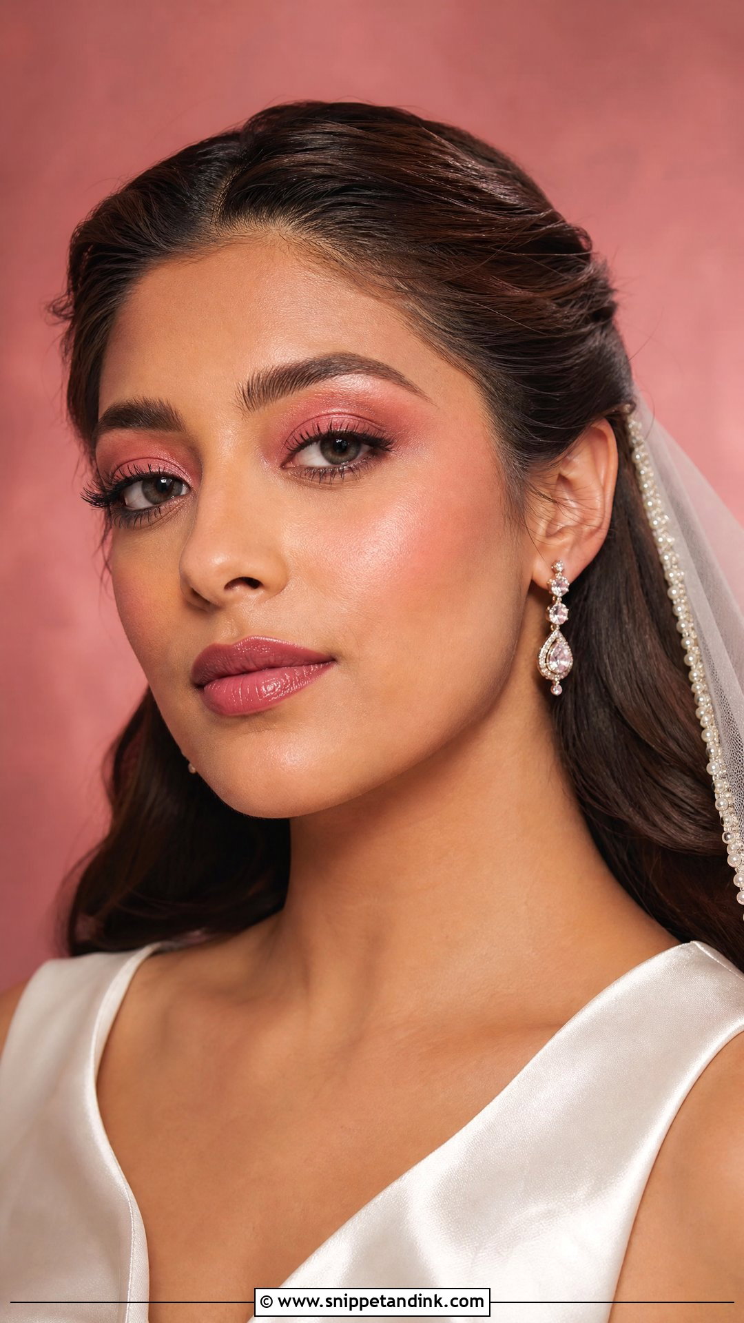 Pink Monochrome Wedding Makeup - Snippet and Ink - 20 Pink Makeup for Wedding Ideas