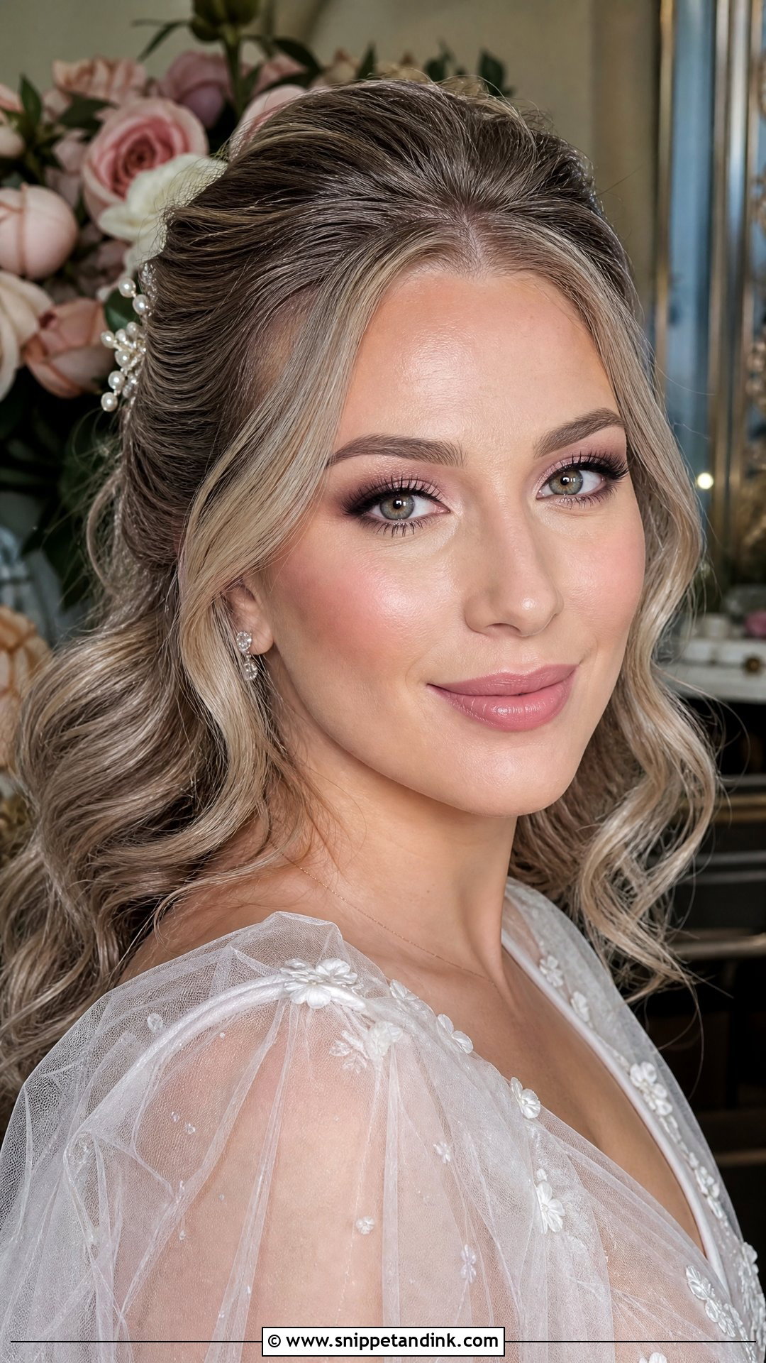 Pink Natural Glam Wedding Makeup - Snippet and Ink - 30 Natural Glam Wedding Makeup Ideas