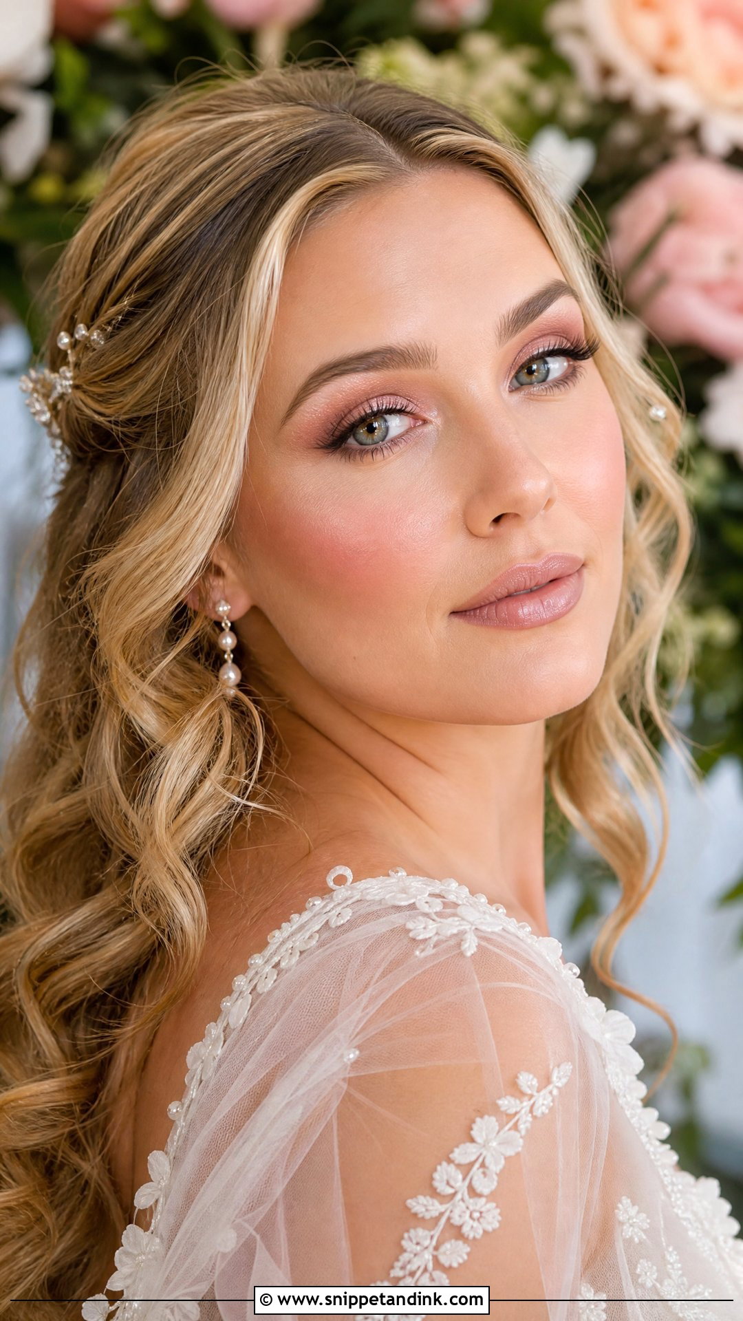 Pink Natural Glam Wedding Makeup - Snippet and Ink - 25 Natural Glam Wedding Make Up Ideas