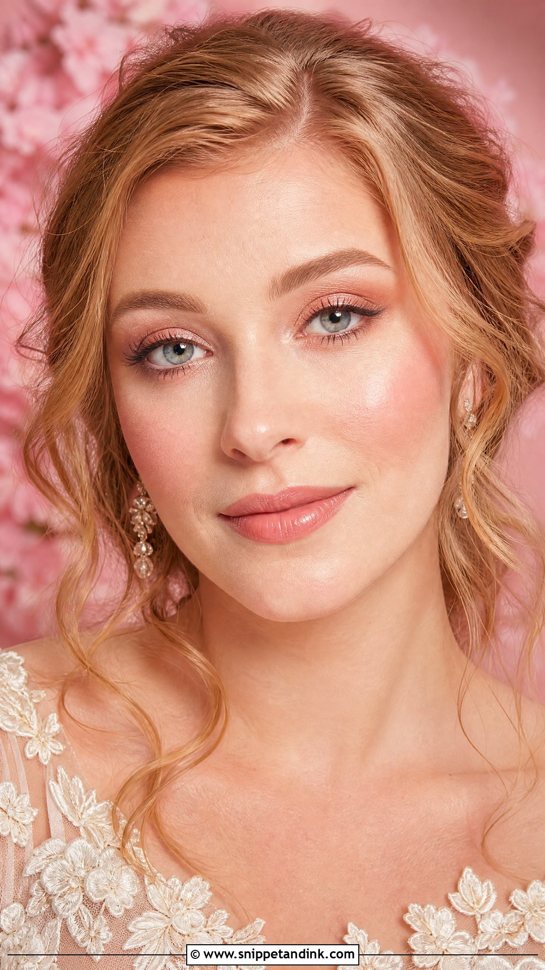 Pink Nude Bridal Makeup - Snippet and Ink - 20 Nude Makeup Bridal Look Ideas