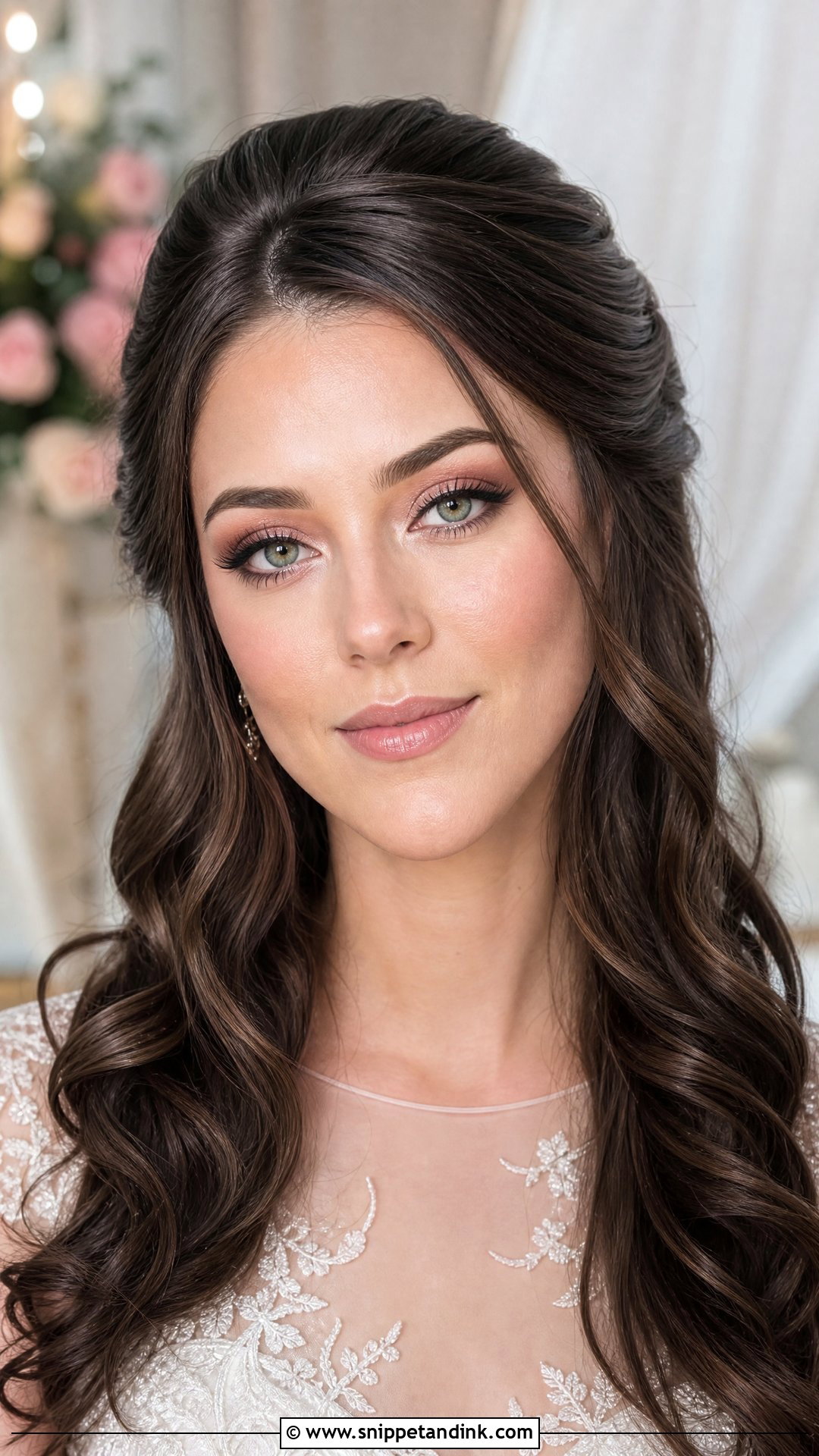 Pink Nude Bridal Makeup For Green Eyes Brunette - Snippet and Ink - 20 Natural Wedding Makeup for Green Eyes Brunette