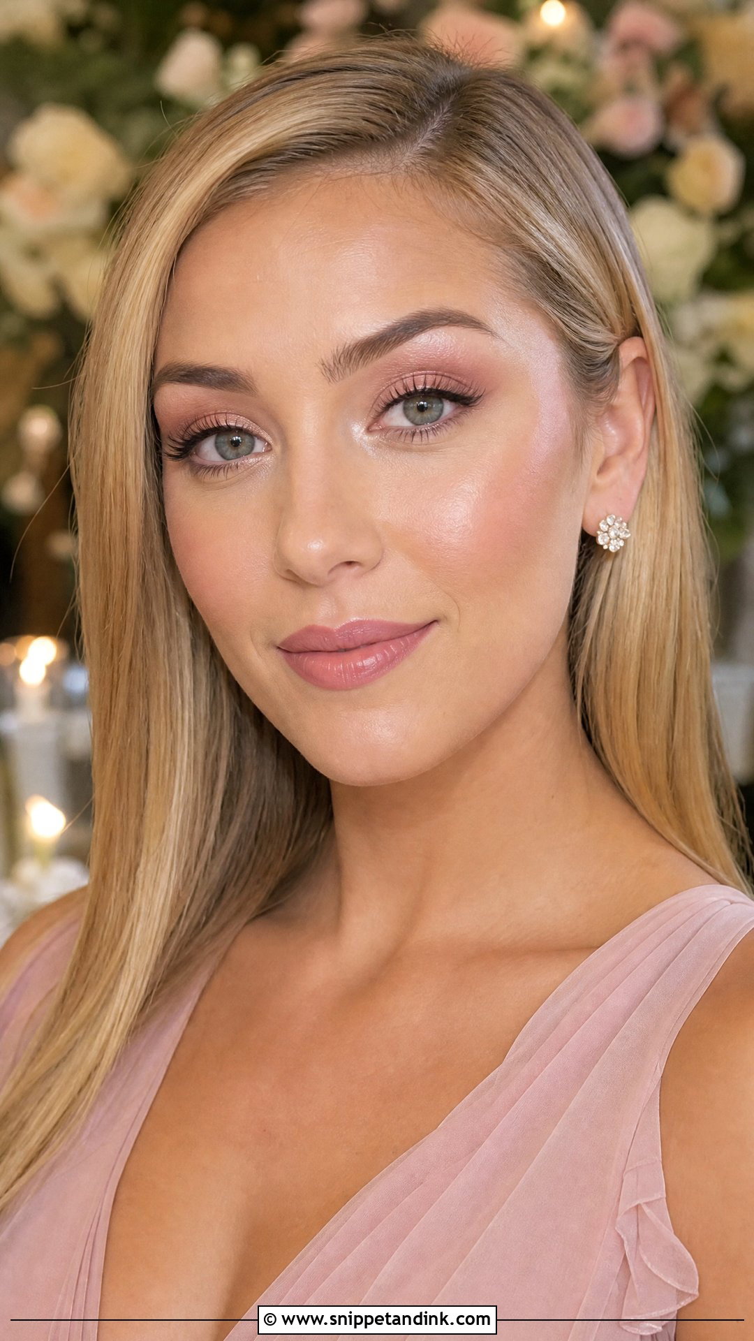Pink Nude Wedding Guest Makeup - Snippet and Ink - 20 Natural Wedding Guest Makeup Ideas