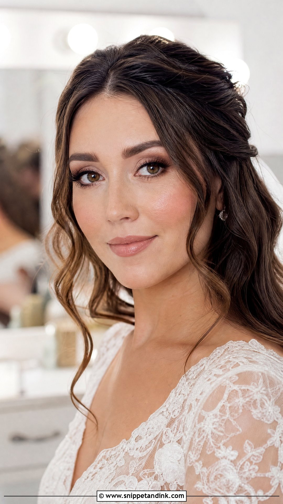 Pink Nude Wedding Makeup For Brunettes - Snippet and Ink - 20 Natural Wedding Makeup for Brown Eyes and Brunettes Dark Hair