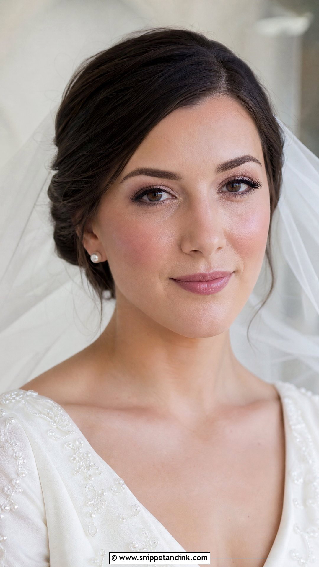 Pink Nude Wedding Makeup For Brunettes - Snippet and Ink - 20 Natural Wedding Makeup Brunette Ideas