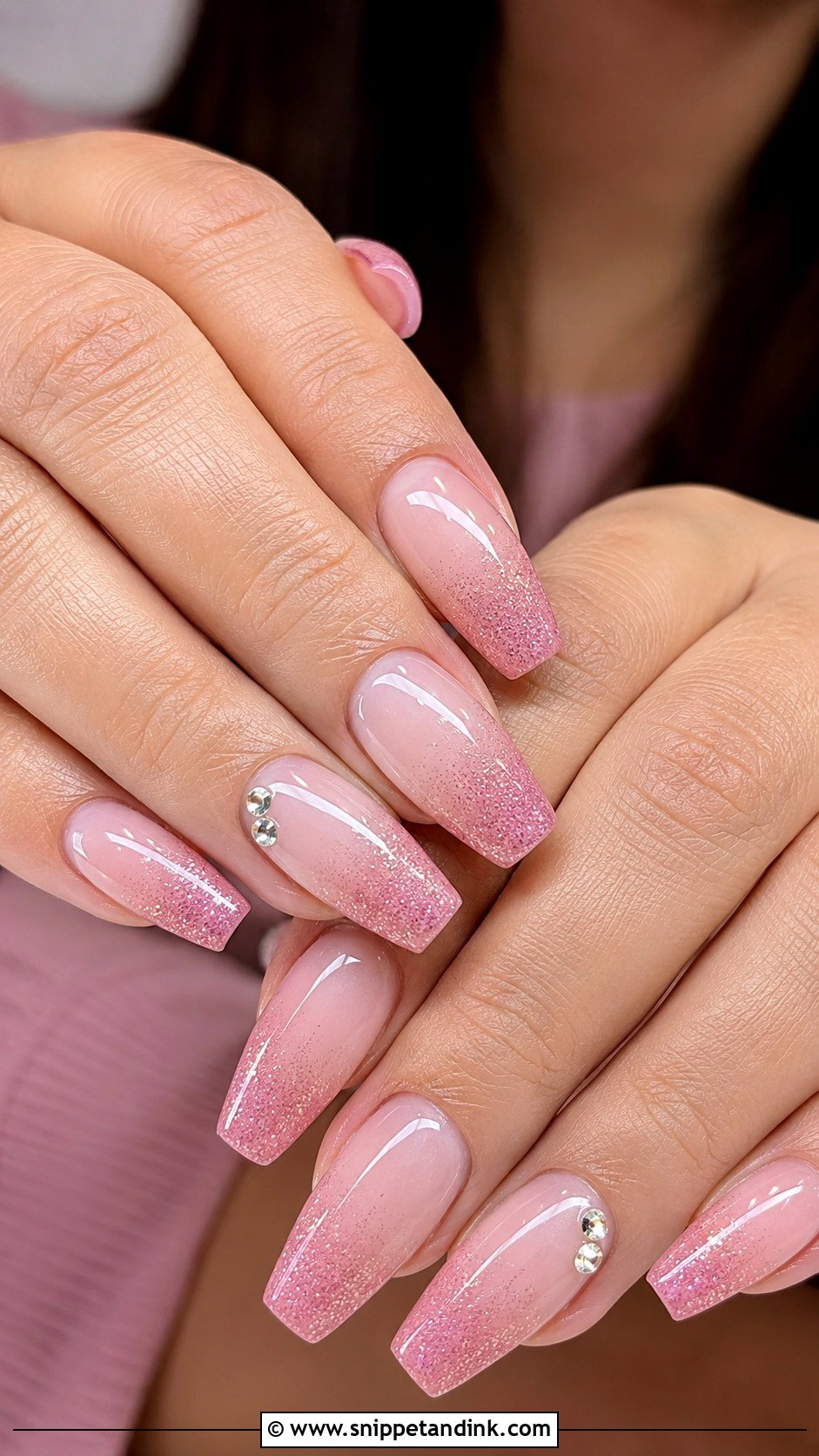 Pink Ombre Indian Wedding Nails - Snippet and Ink - 20 Indian Wedding Nails Design