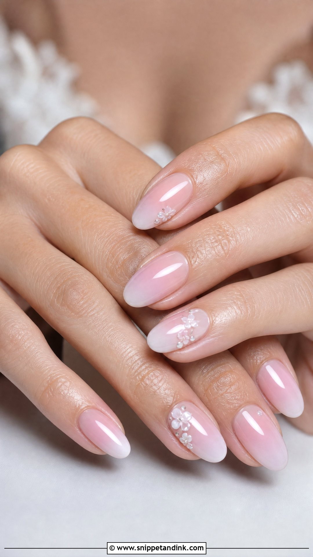 Pink Ombre Wedding Nails - Snippet and Ink - 35 Wedding Nails