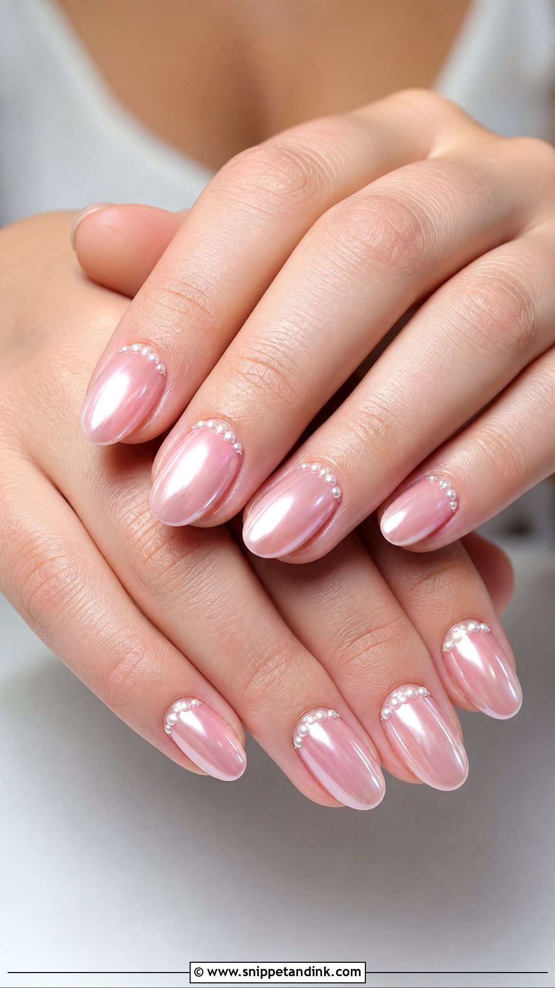 Pink Pearl Bridal Nails - Snippet and Ink - 25 Pink Bridal Nails