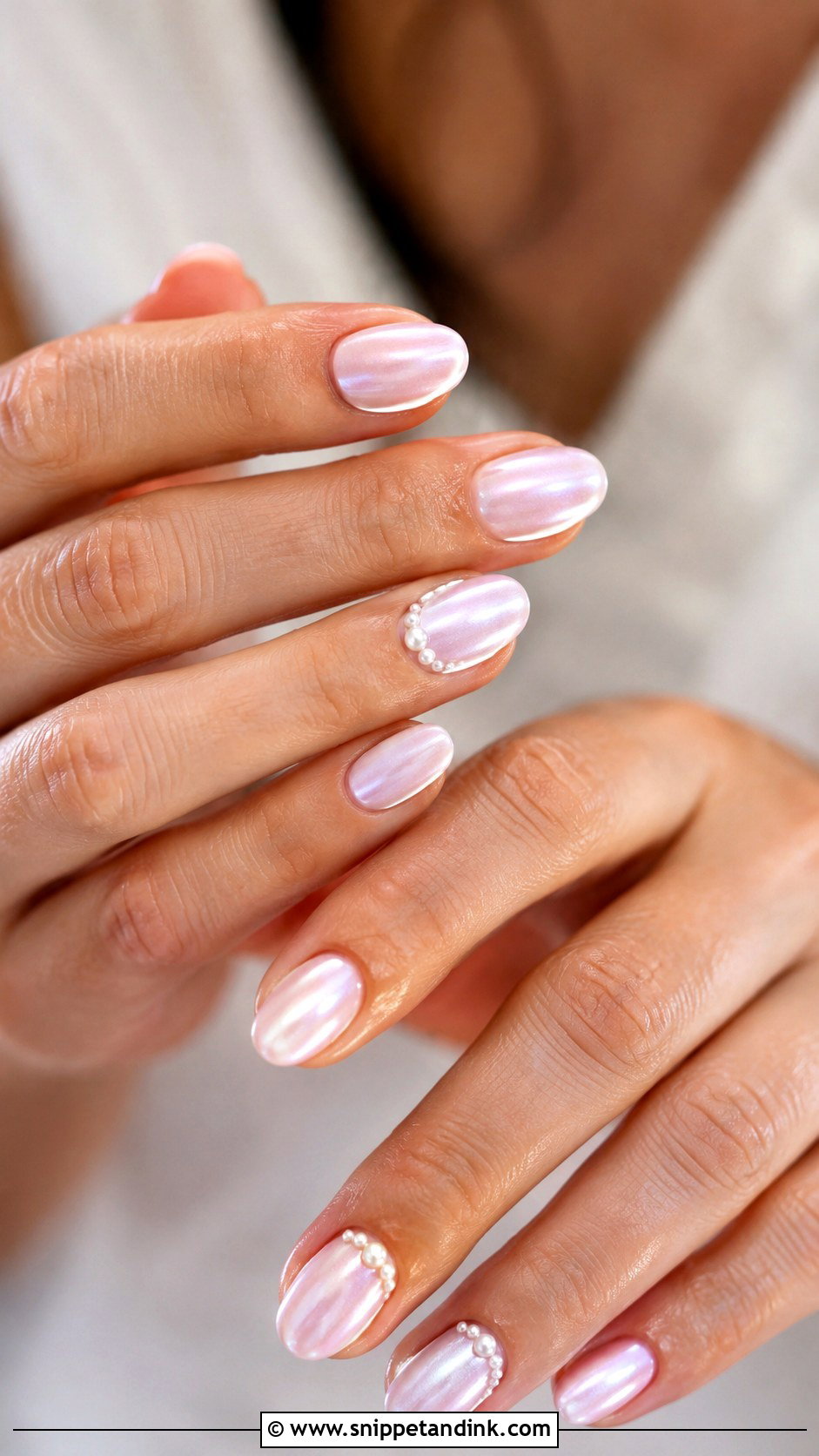 Pink Pearl Bridal Nails - Snippet and Ink - 20 Pink Bridal Nails Brides