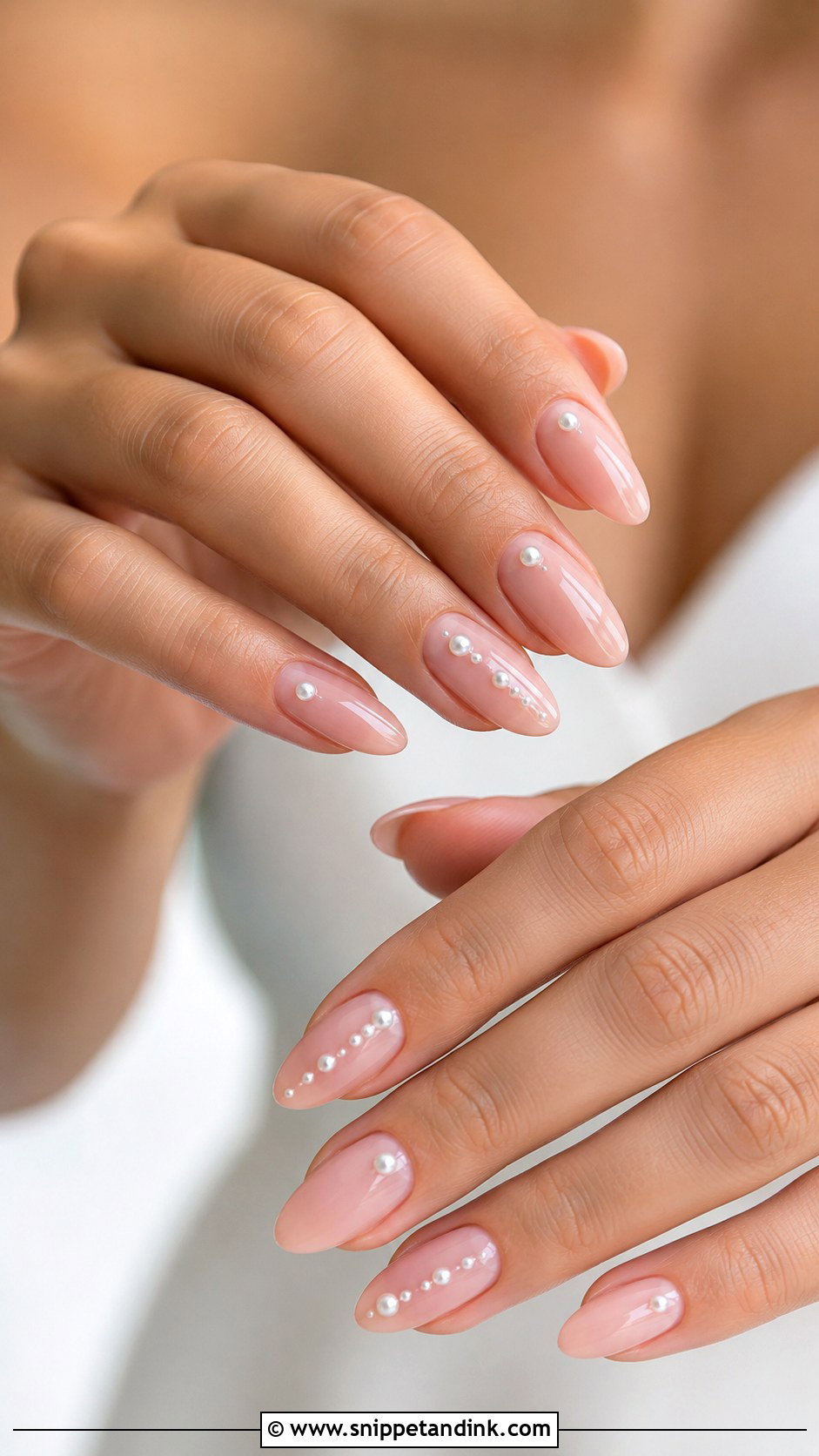 Pink Pearl Bridesmaid Wedding Nails - Snippet and Ink - 20 Pink Bridesmaid Wedding Nails