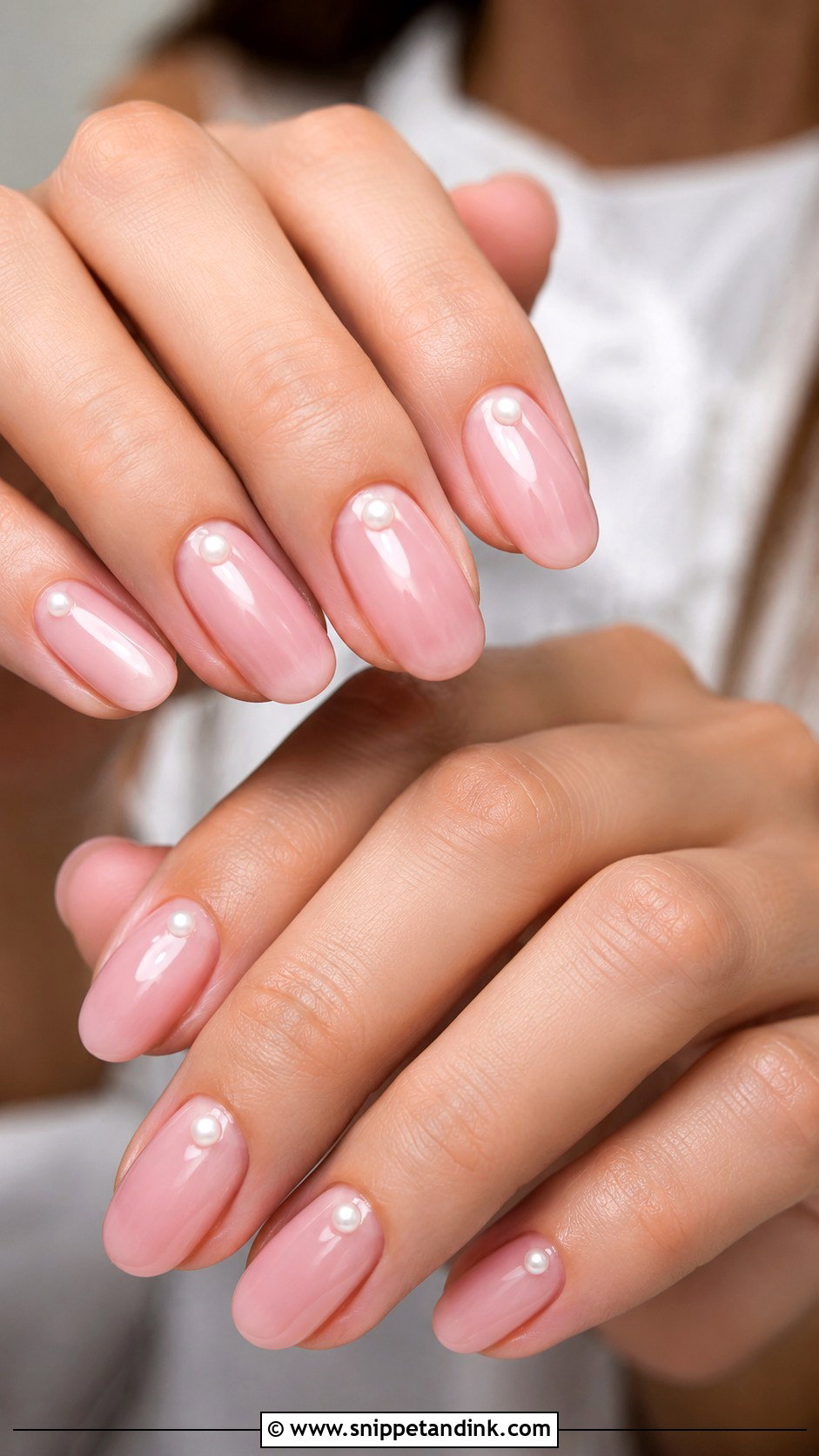 Pink Pearl Wedding Nails - Snippet and Ink - 20 Pink Wedding Nails for Bride