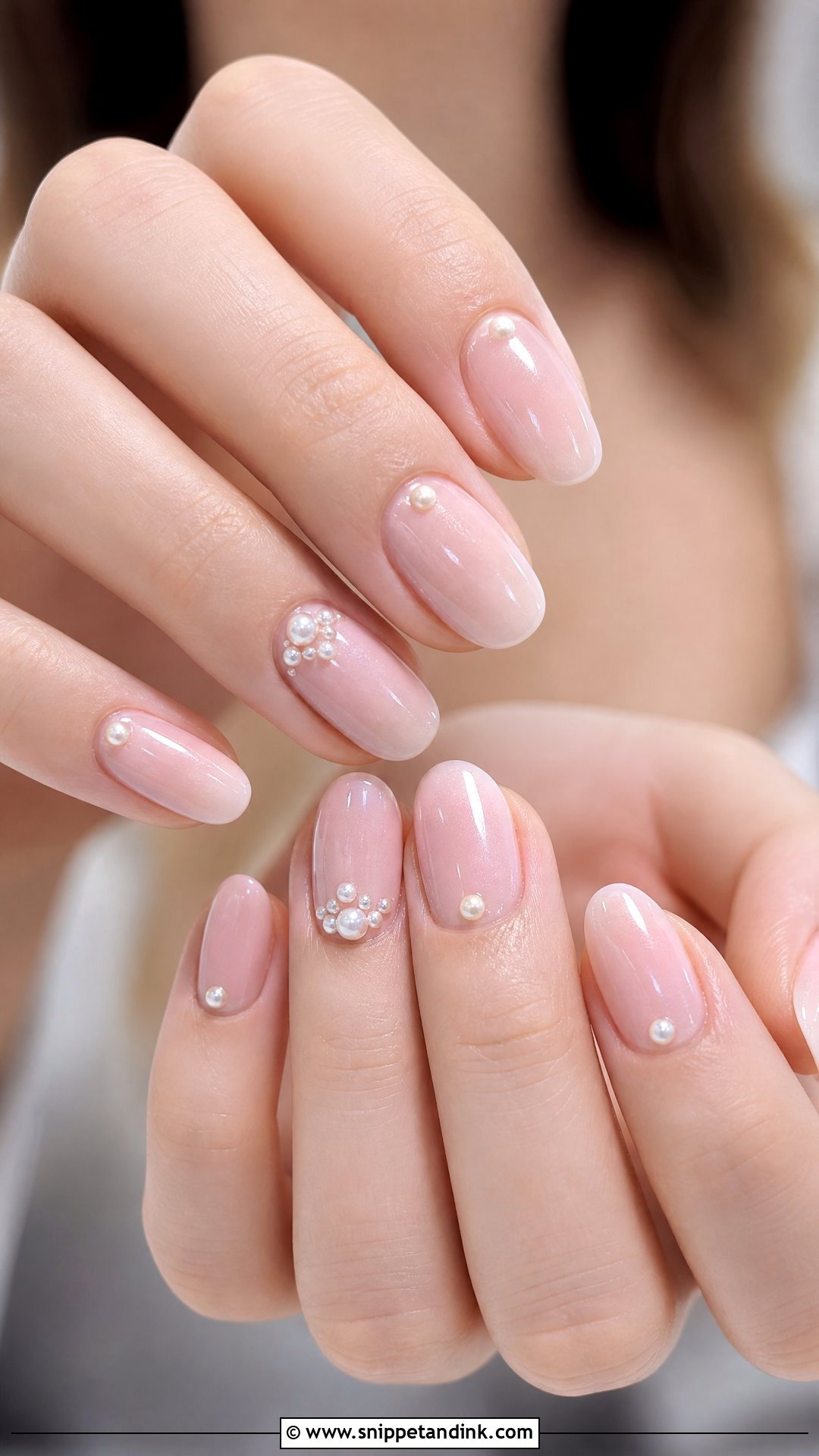 Pink Pearl Wedding Nails - Snippet and Ink - 25 Wedding Nails with Pearls