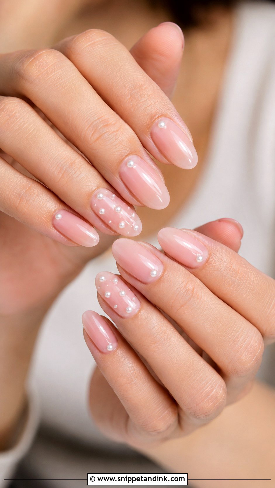 Pink Pearl Wedding Nails - Snippet and Ink - 30 Pink Wedding Nails