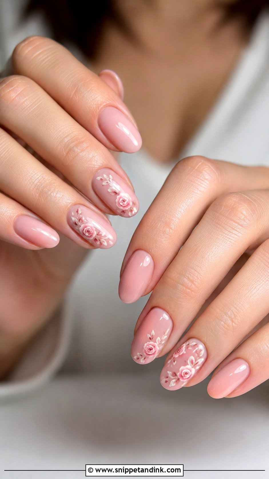 Pink Rose Wedding Nails - Snippet and Ink - 30 Pink Wedding Nails