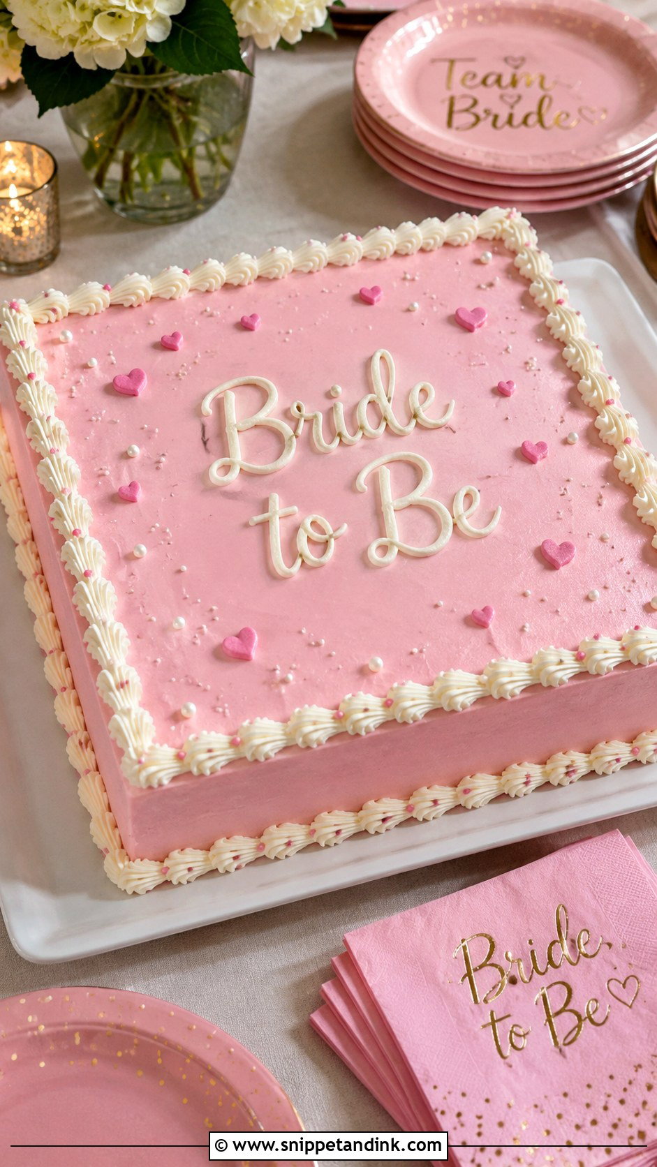Pink Sheet Bachelorette Cake - Snippet and Ink - 25 Pink Bachelorette Party Cake Ideas for Wedding