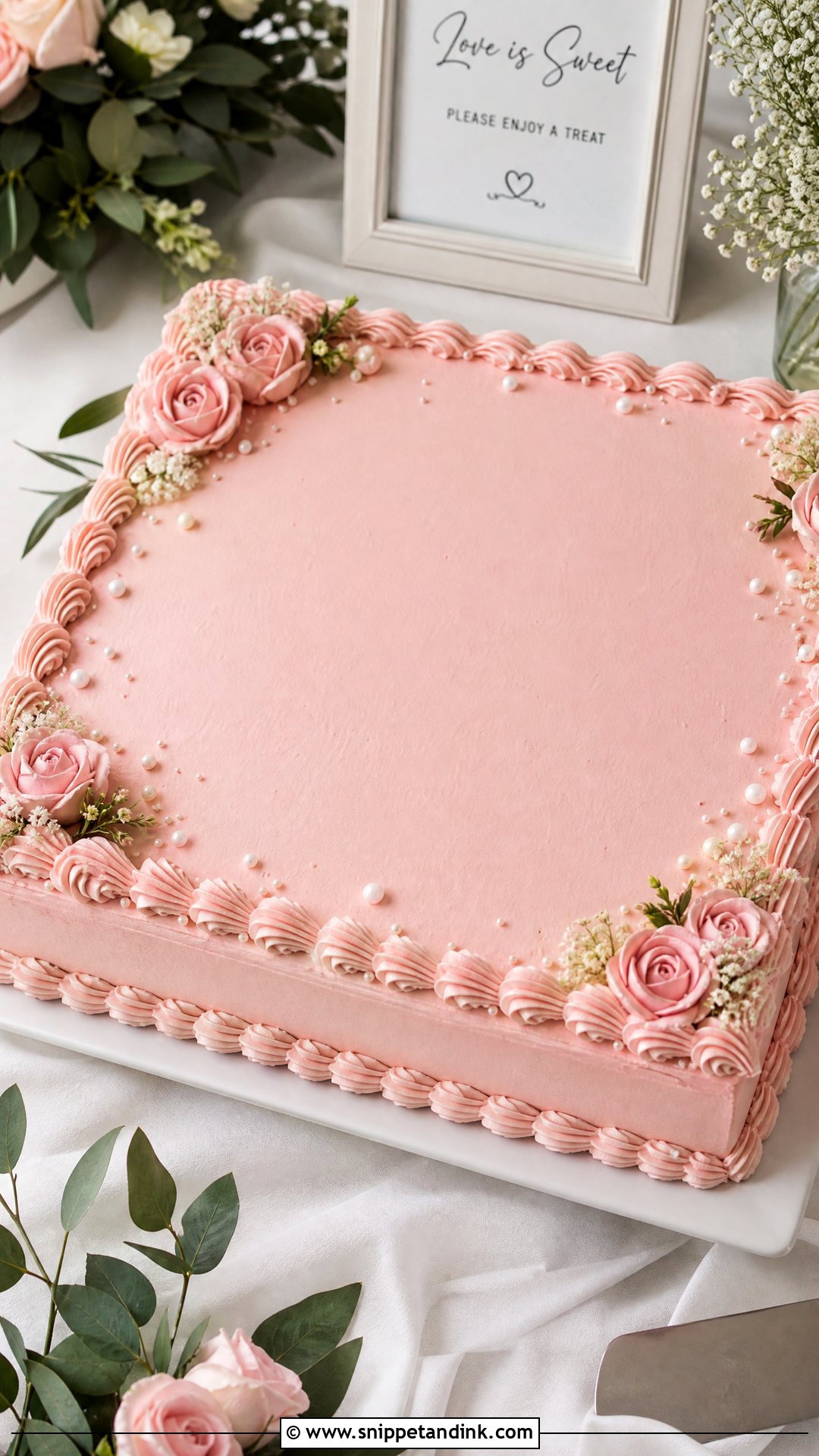 Pink Sheet Wedding Cake - Snippet and Ink - 30 Pink Cakes for Wedding