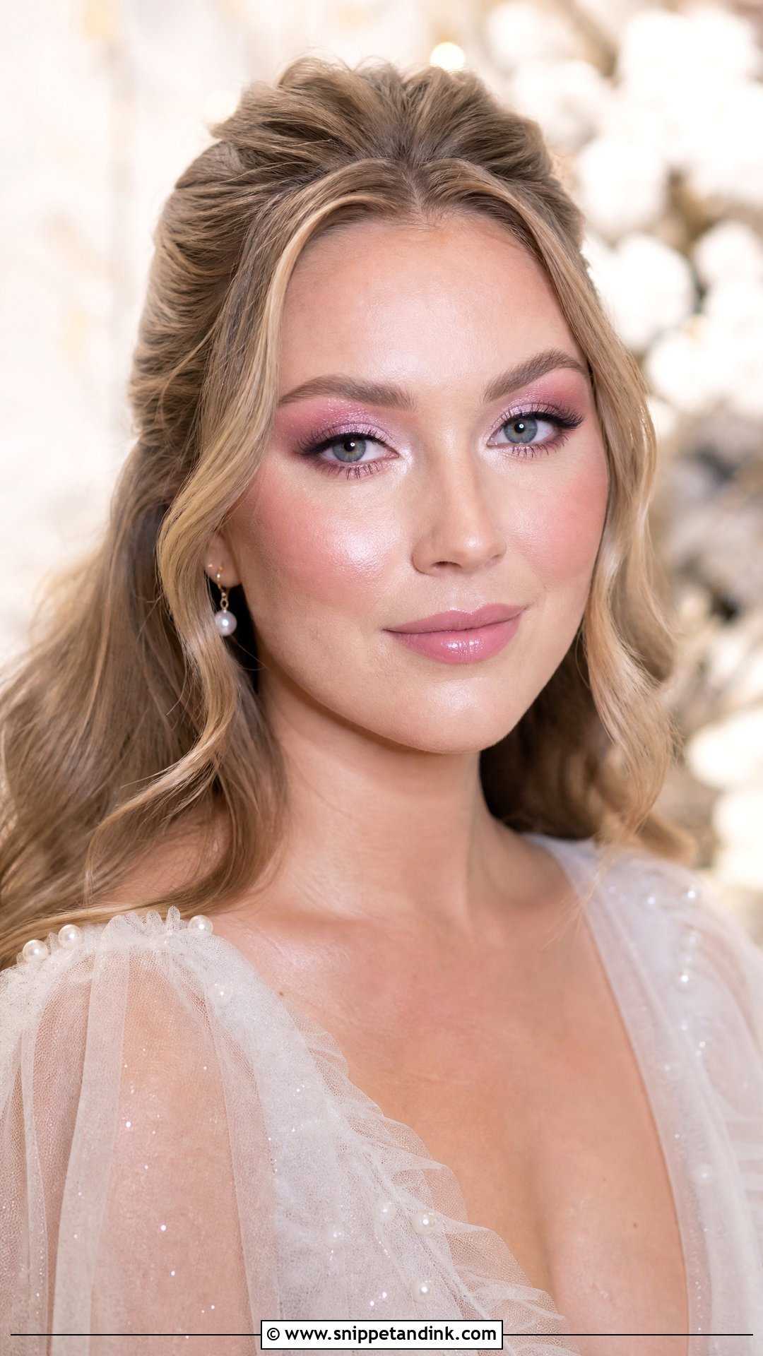 Pink Shimmer Bridal Makeup - Snippet and Ink - 25 Pink Wedding Makeup Brides
