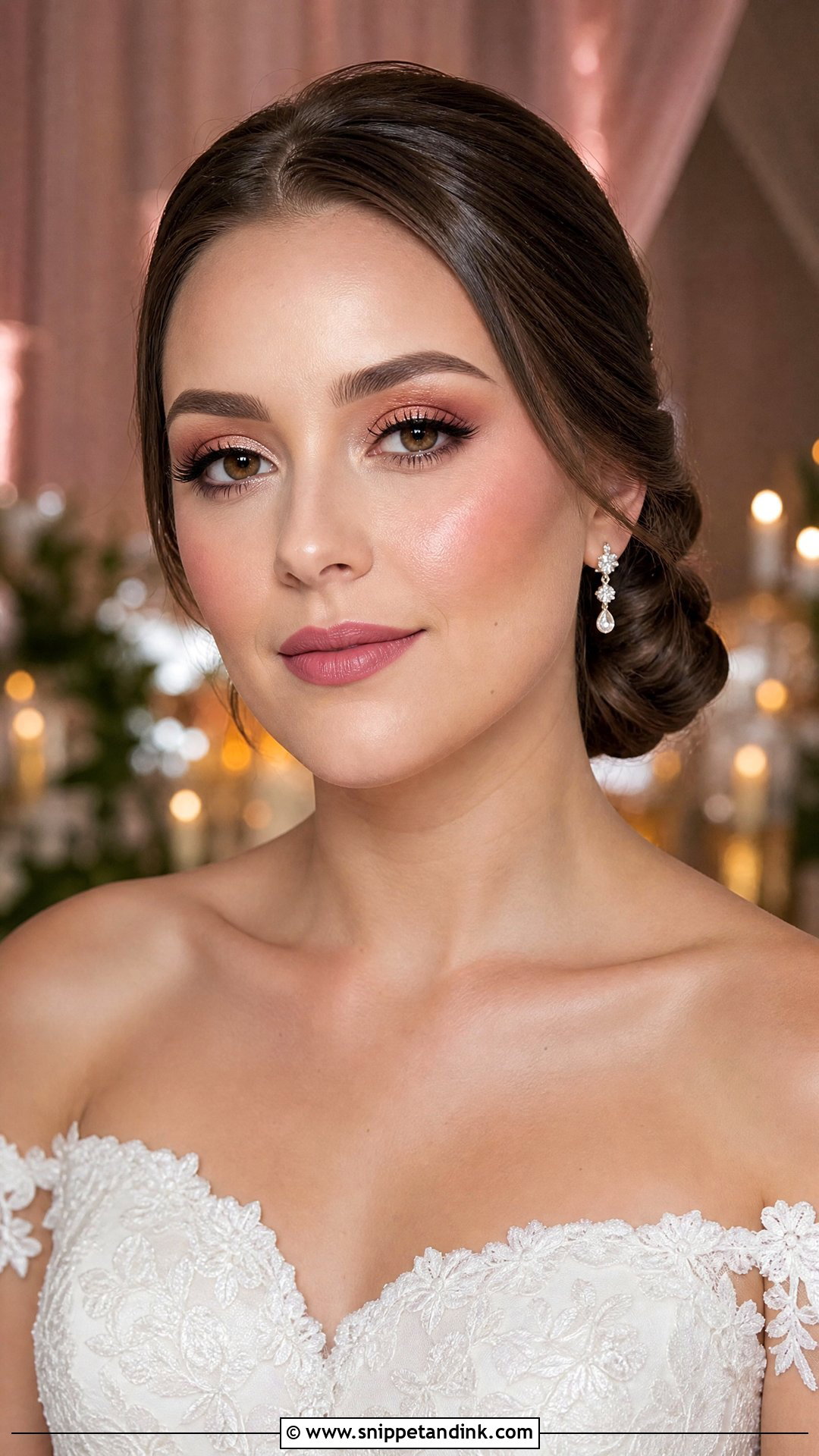 Pink Soft Glam Bridal Makeup - Snippet and Ink - 25 Pink Bridal Makeup Looks